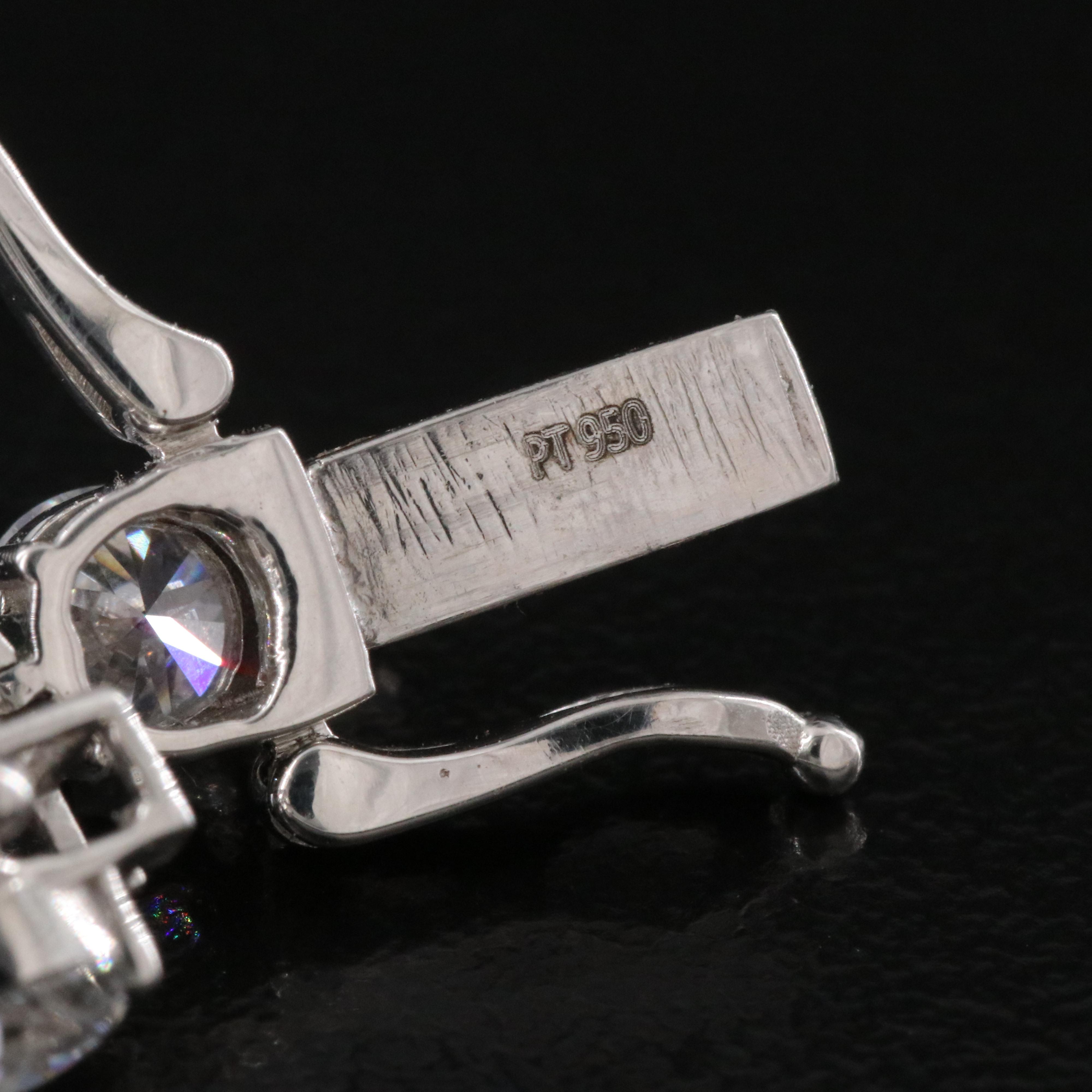 Platinum 14.66 CTW Lab Grown Diamond Line Bracelet