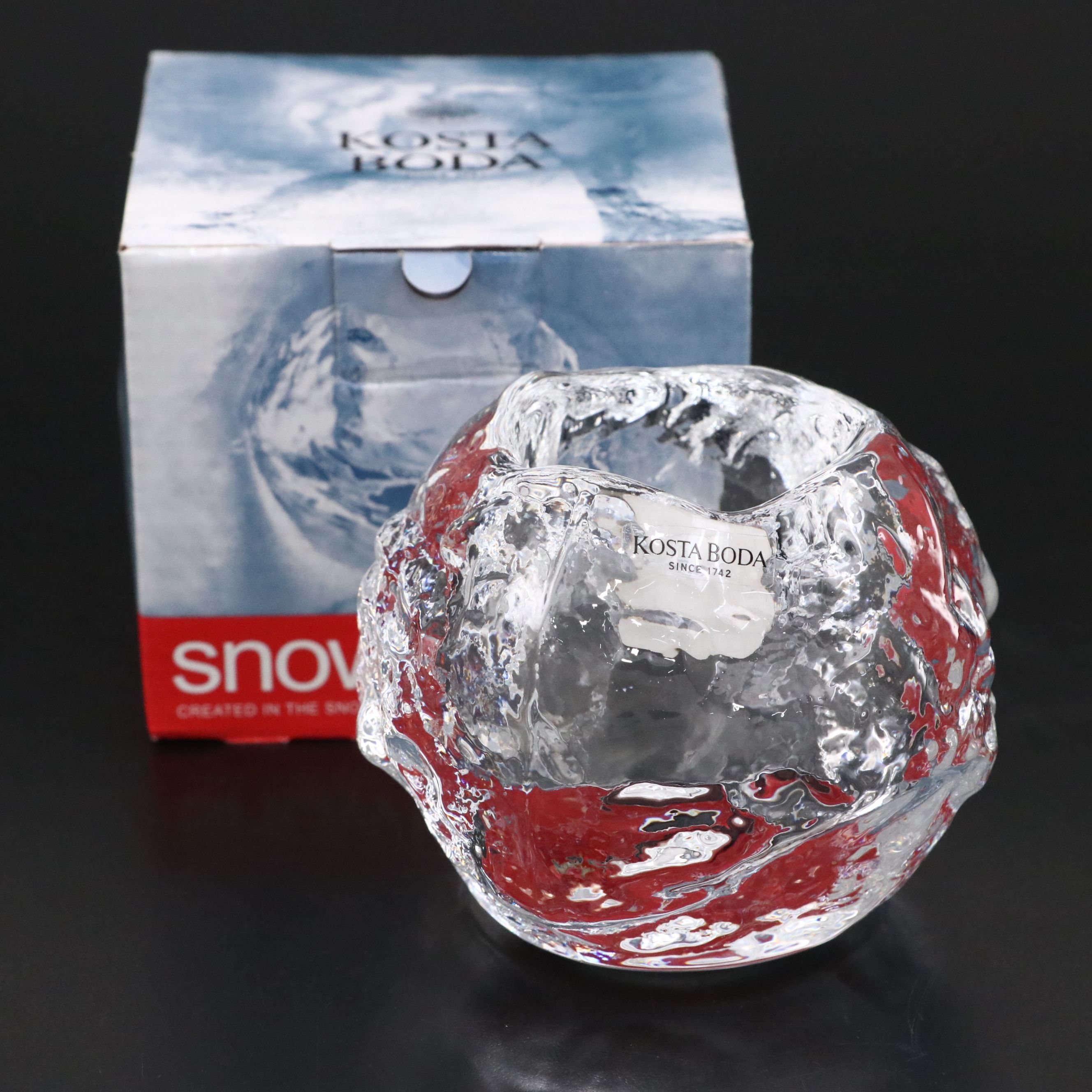 Ann Wärff for Kosta Boda "Snowball" Crystal Votive Holder