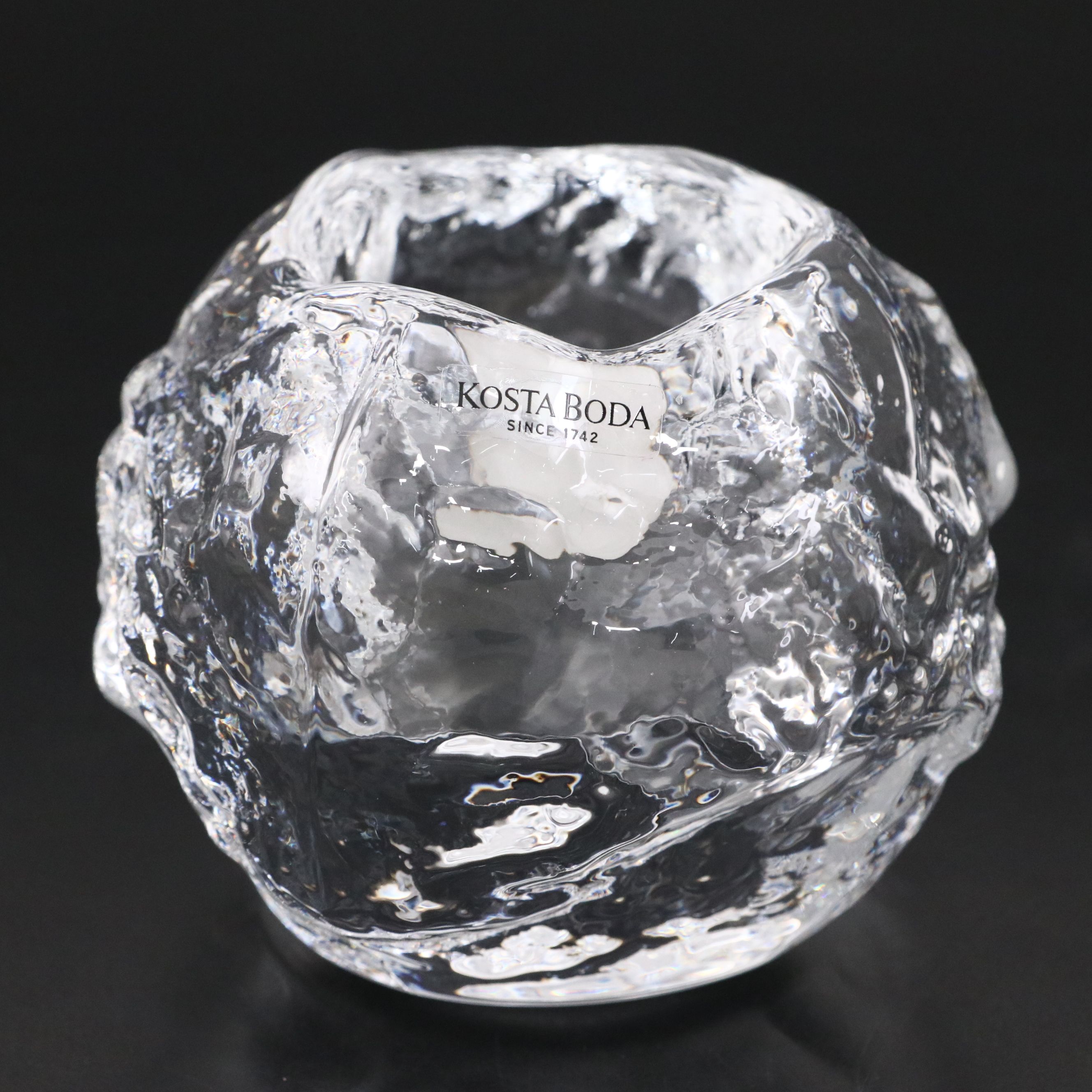 Ann Wärff for Kosta Boda "Snowball" Crystal Votive Holder