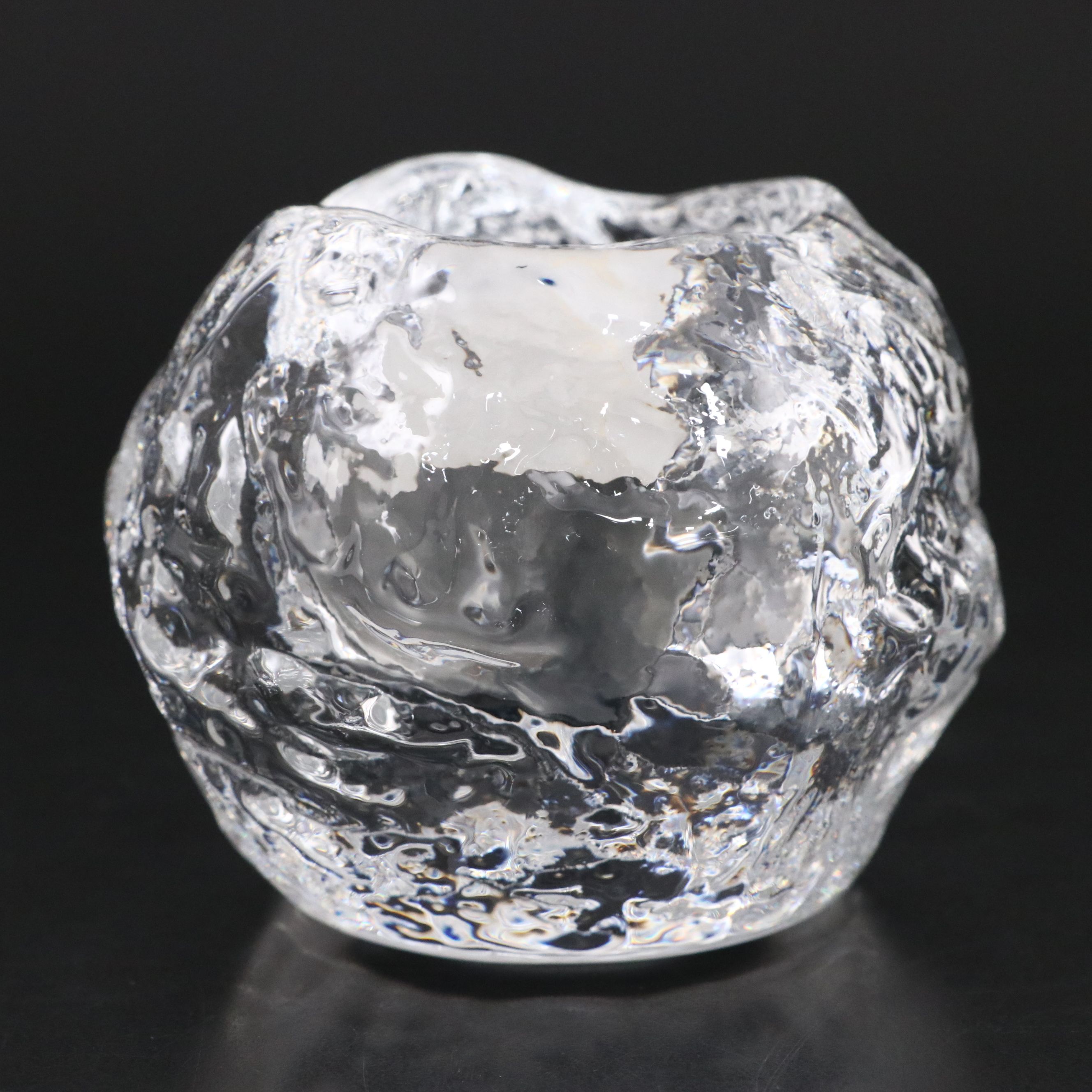 Ann Wärff for Kosta Boda "Snowball" Crystal Votive Holder