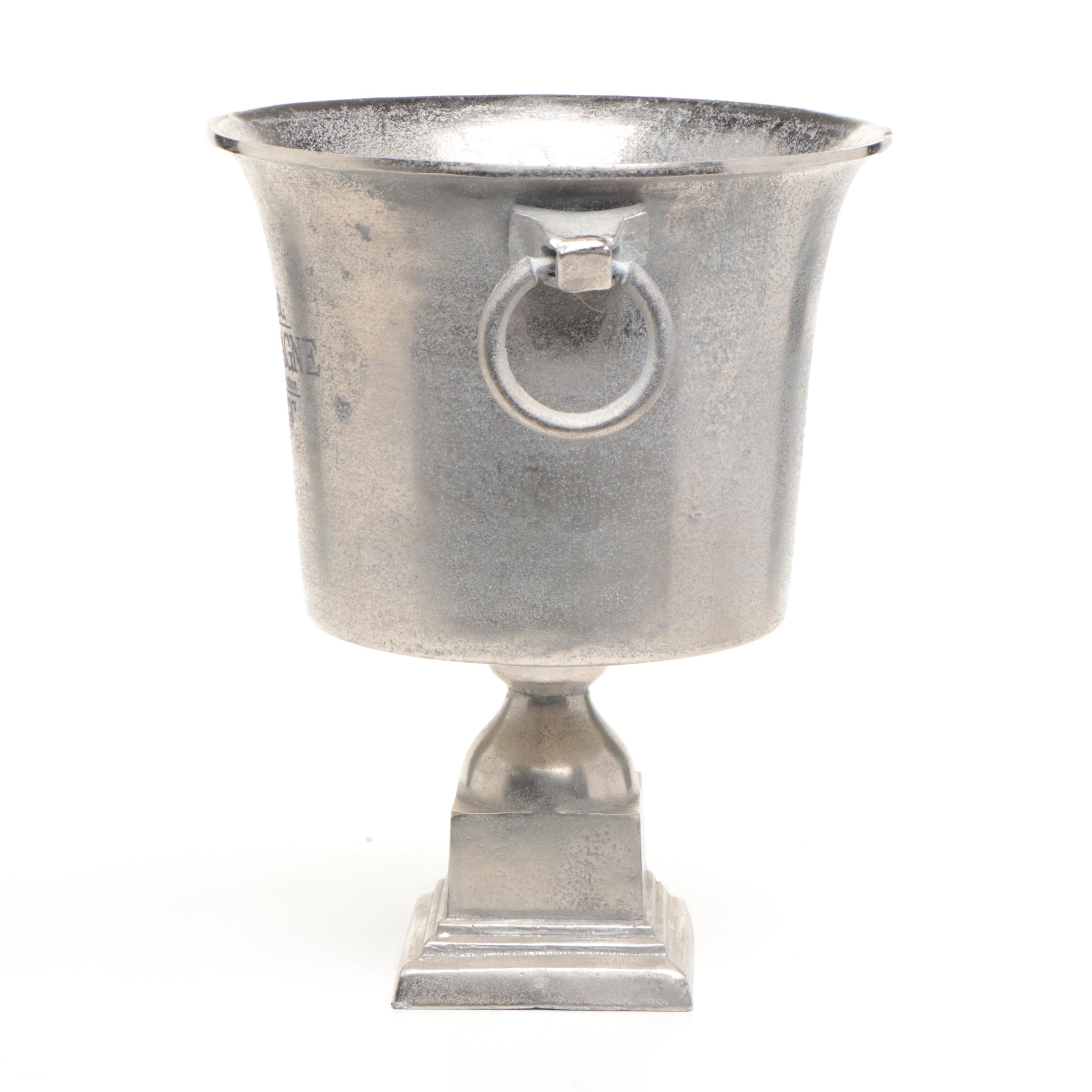 French Style Metal Urn Footed Champagne Ice Bucket