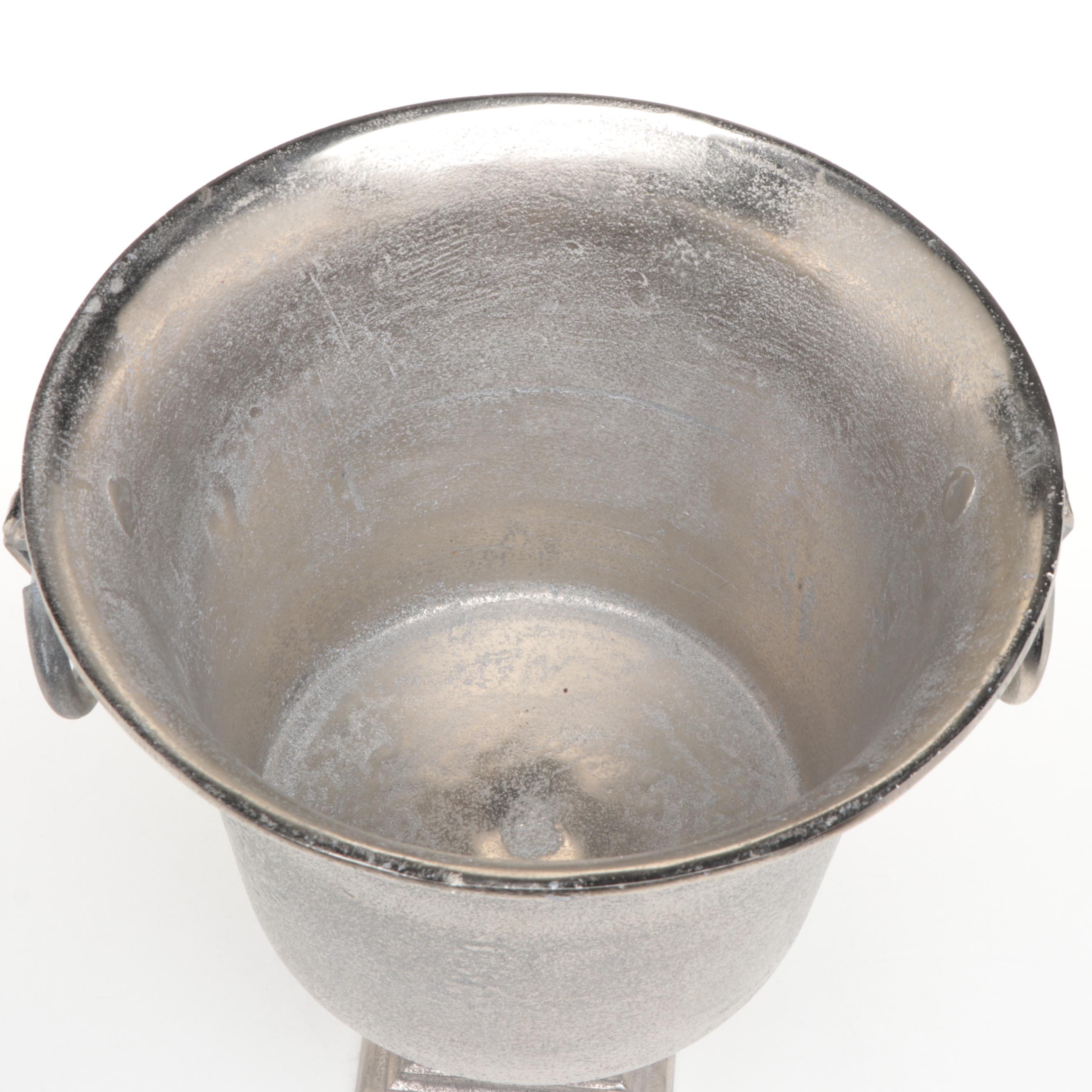 French Style Metal Urn Footed Champagne Ice Bucket