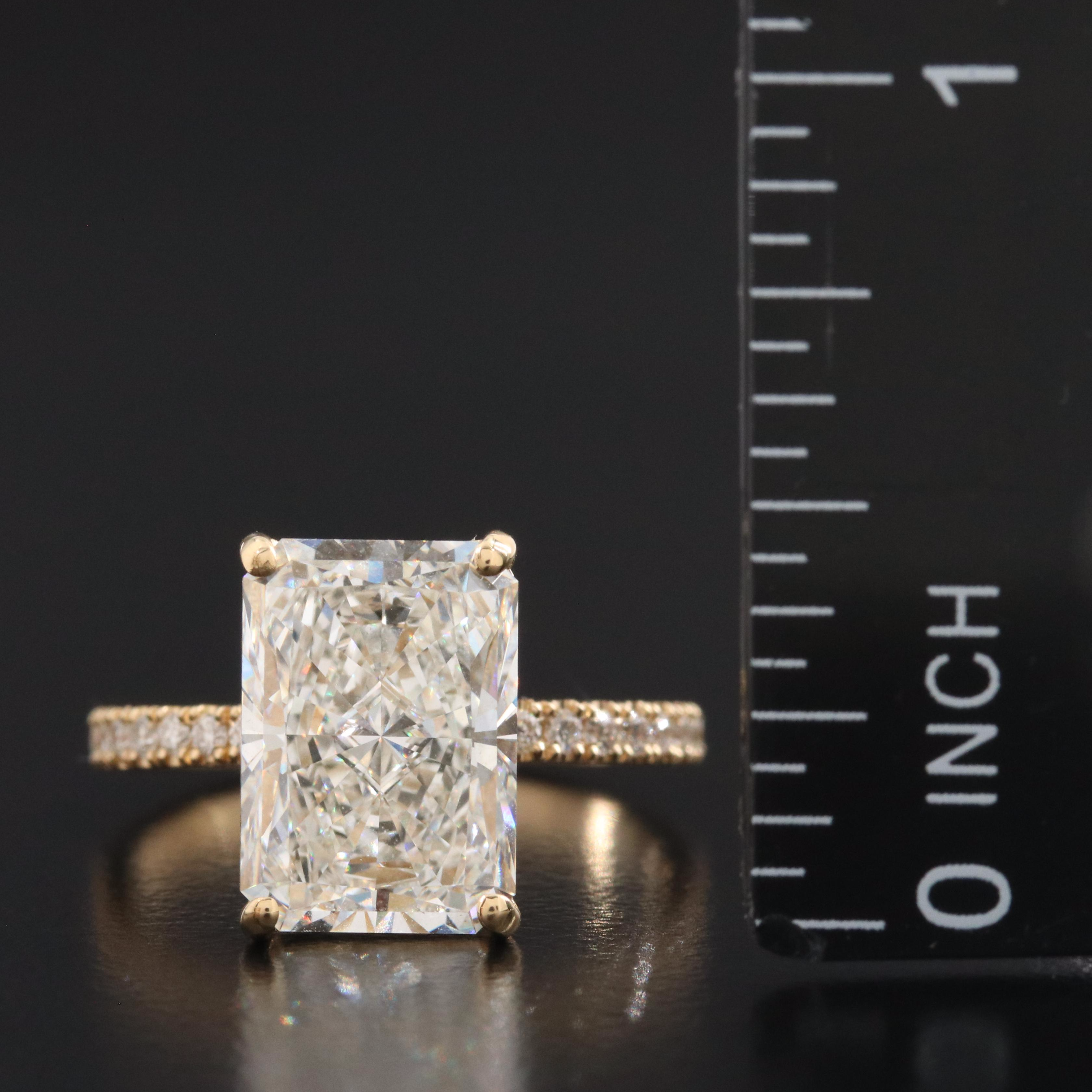 18K 5.24 CTW Lab Grown Diamond Ring with IGI Report