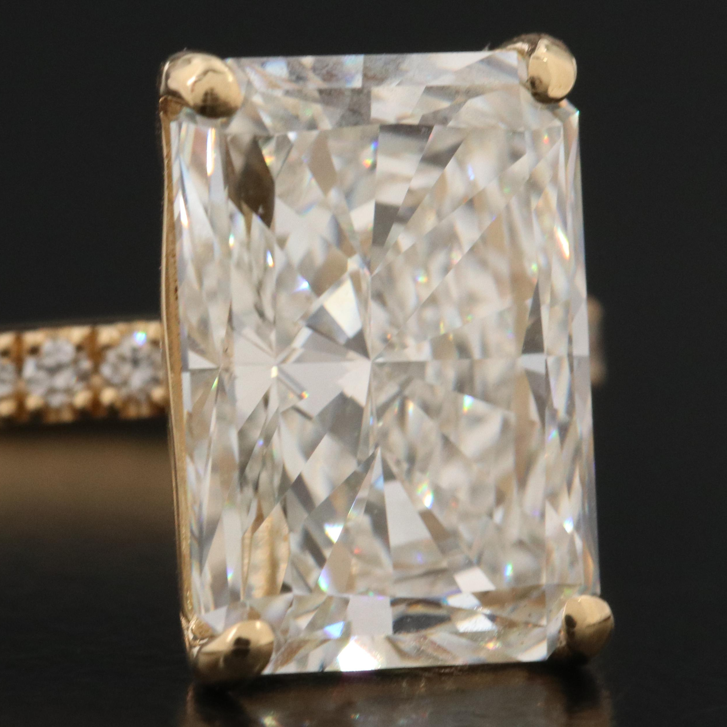 18K 5.24 CTW Lab Grown Diamond Ring with IGI Report