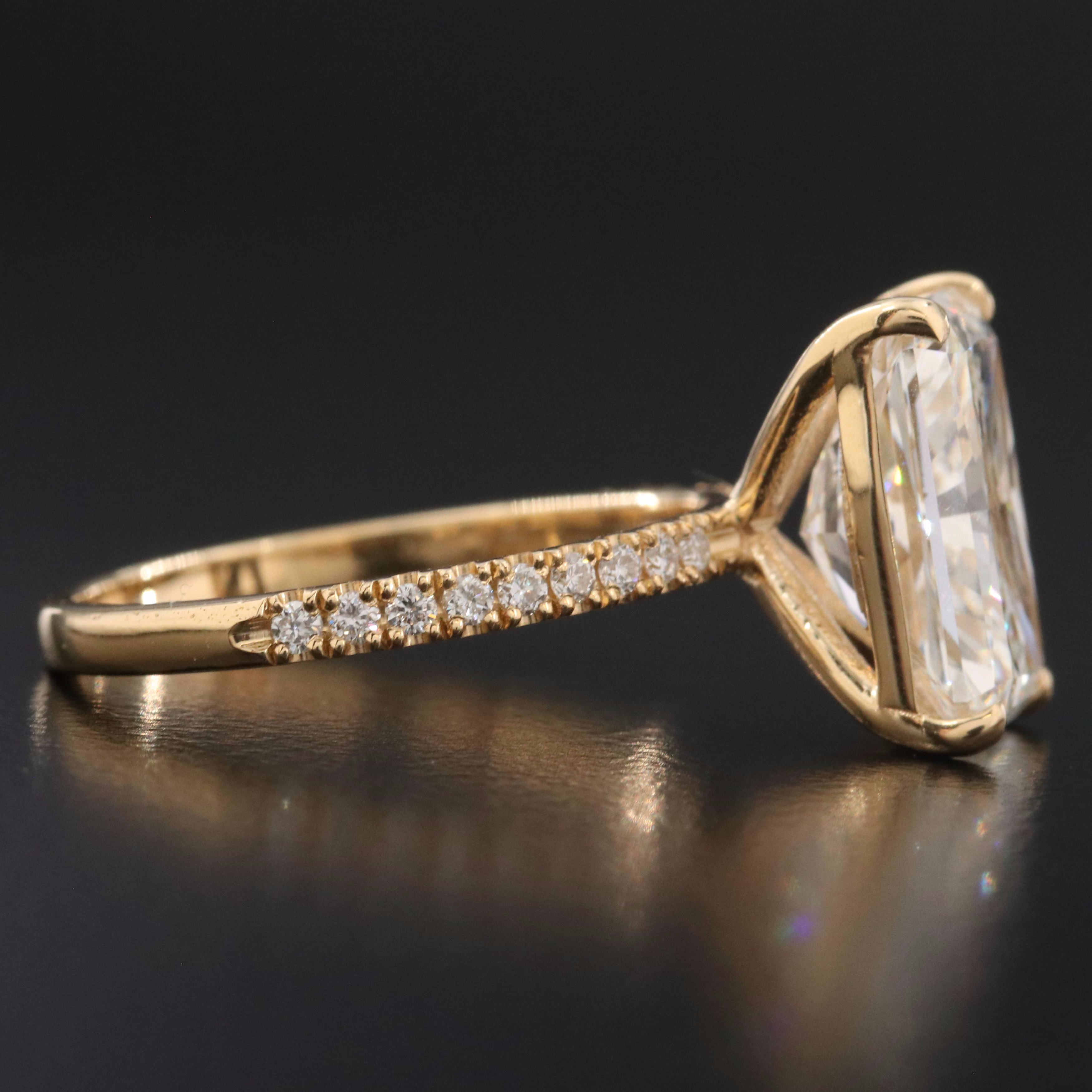 18K 5.24 CTW Lab Grown Diamond Ring with IGI Report