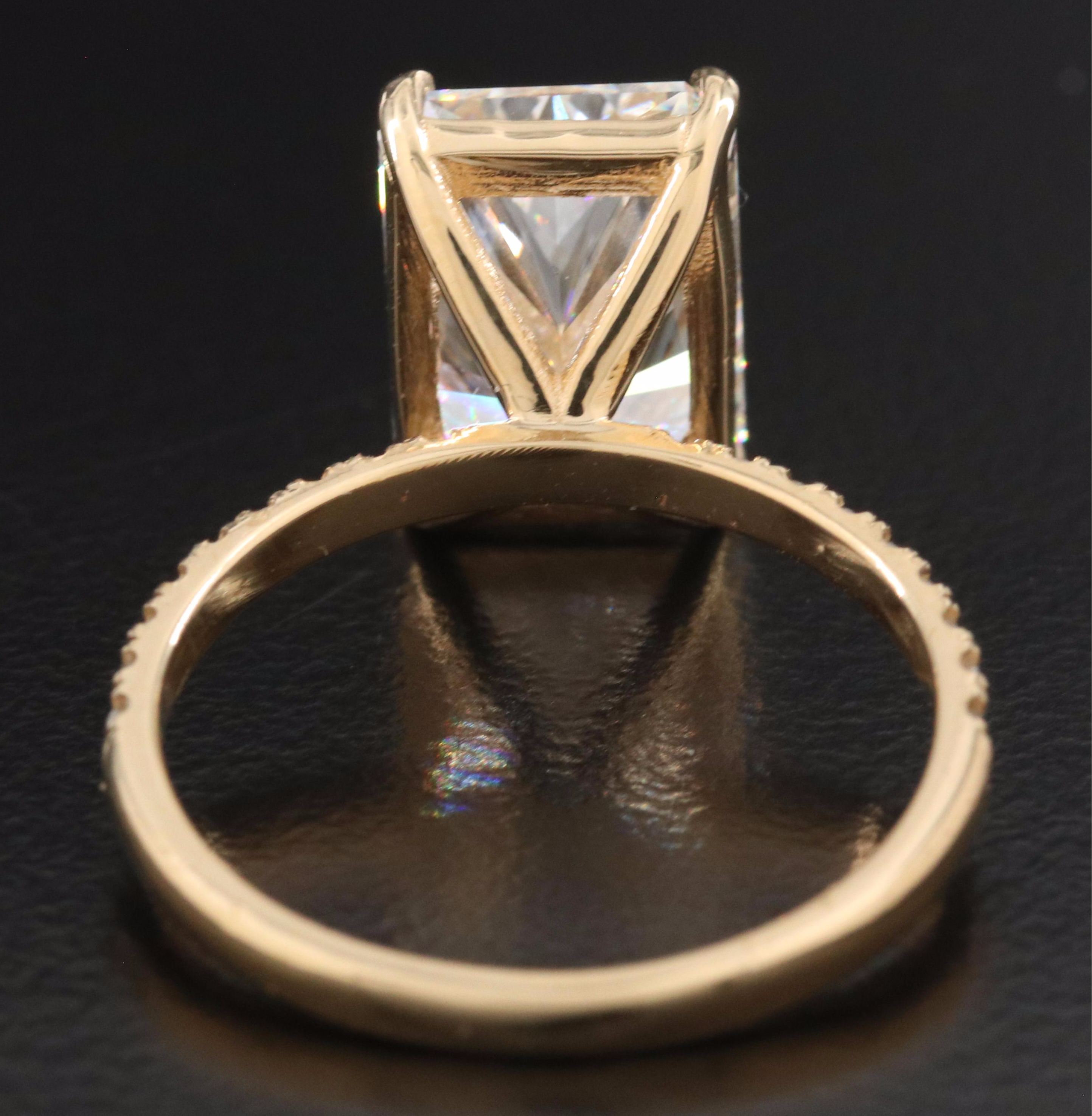 18K 5.24 CTW Lab Grown Diamond Ring with IGI Report