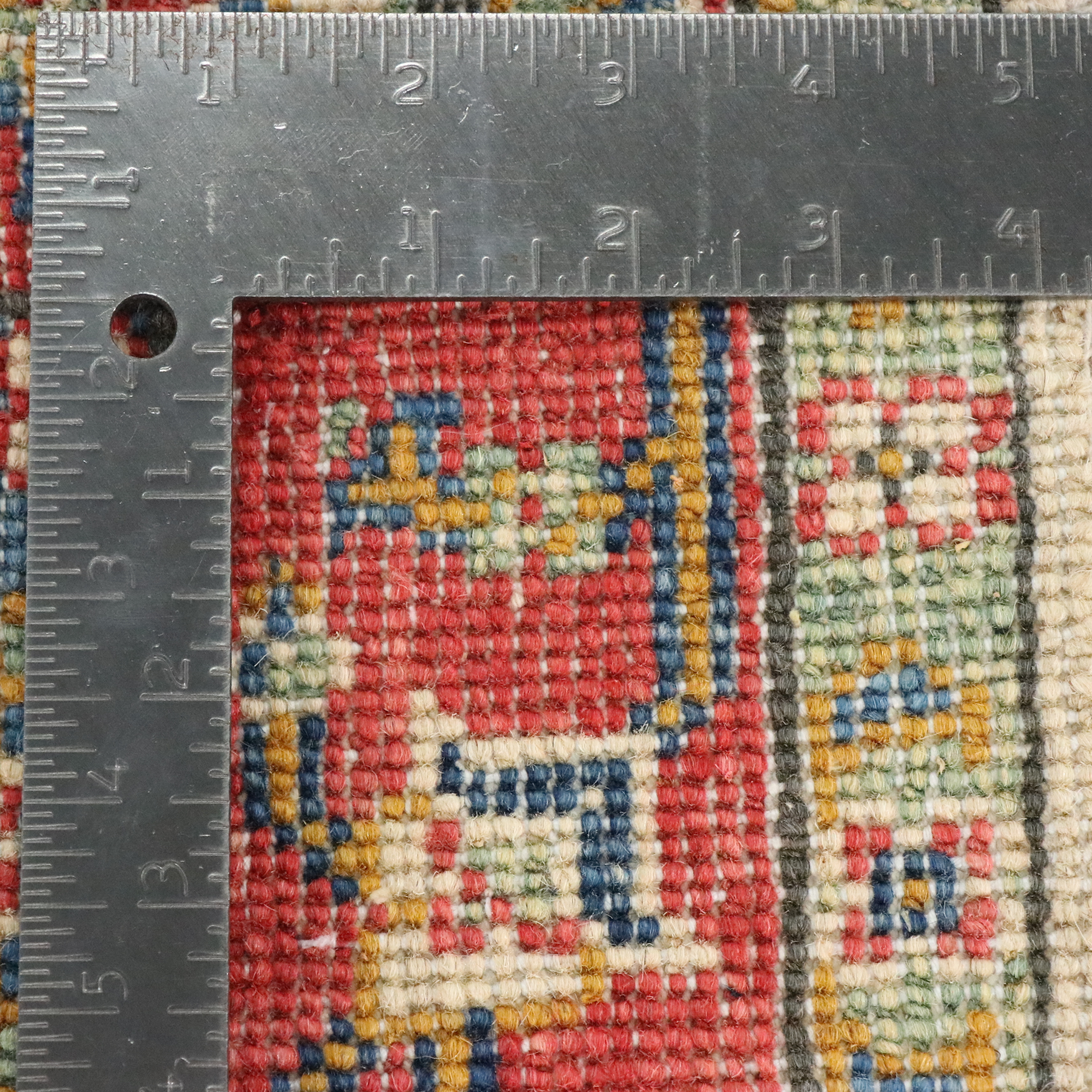 2' x 3'1 Hand-Knotted Afghan Kazak Accent Rug