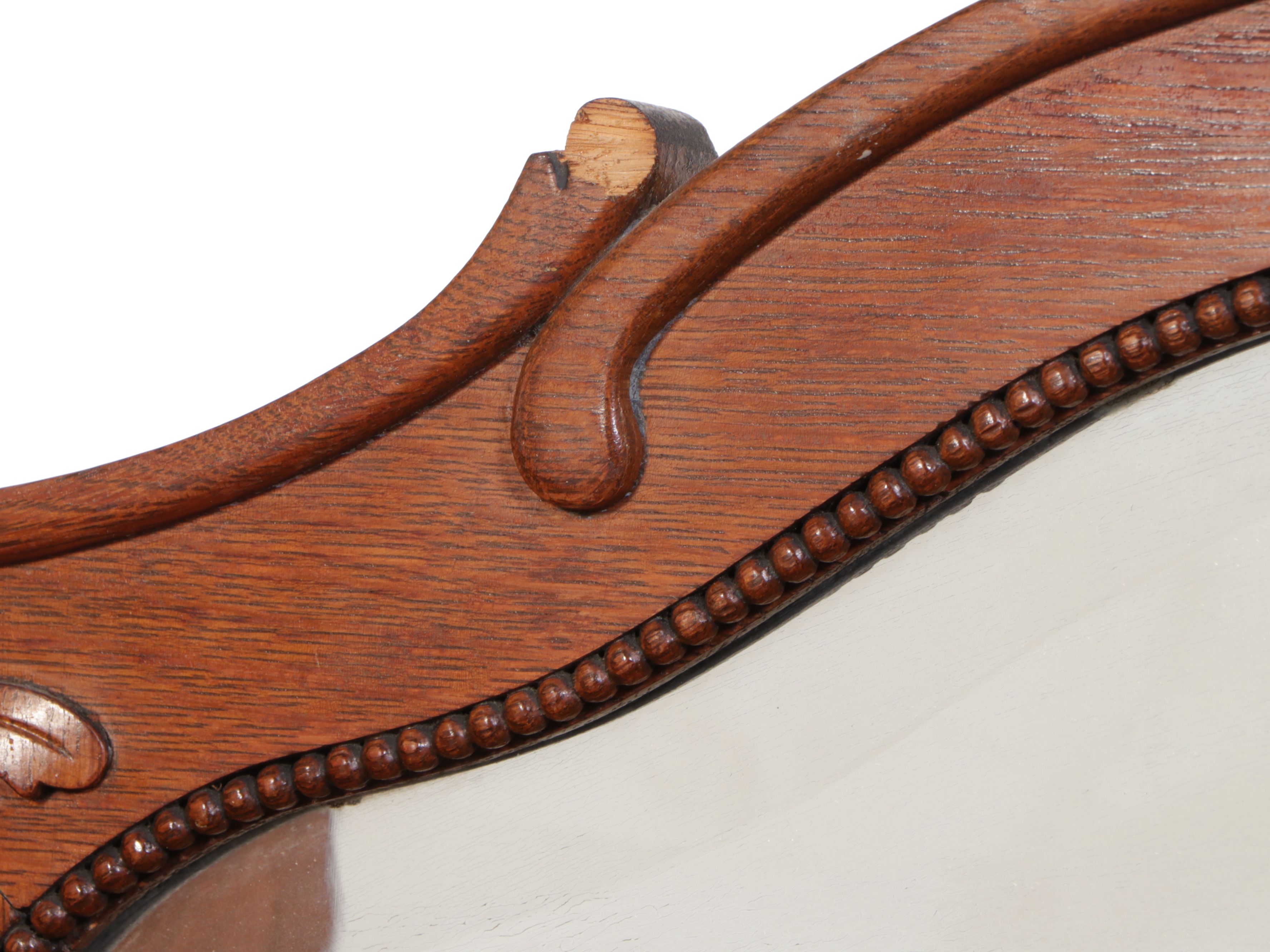 American Art Nouveau Style Oak China Cabinet, Late 19th/Early 20th Century