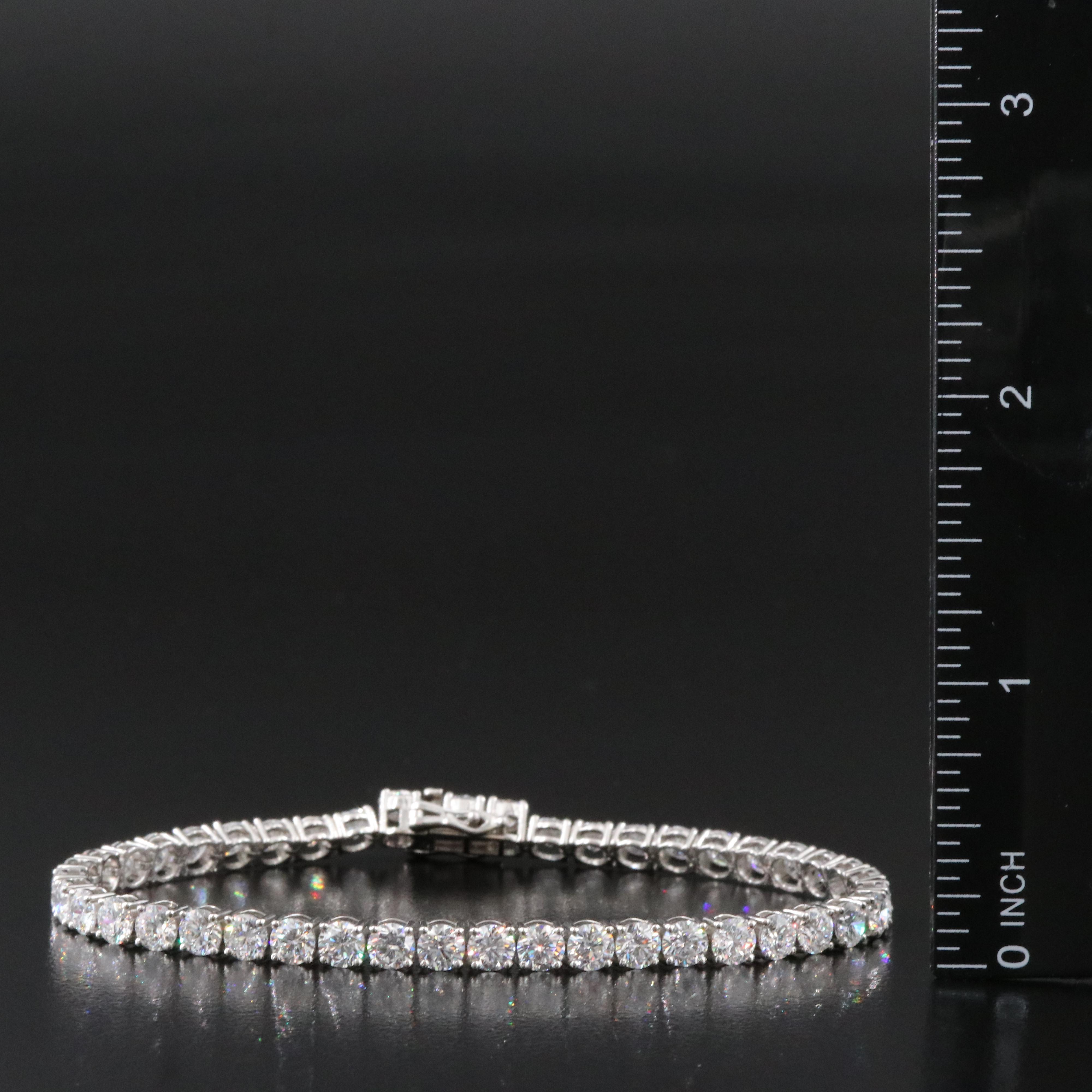 Platinum 12.17 CTW Lab Grown Diamond Line Bracelet