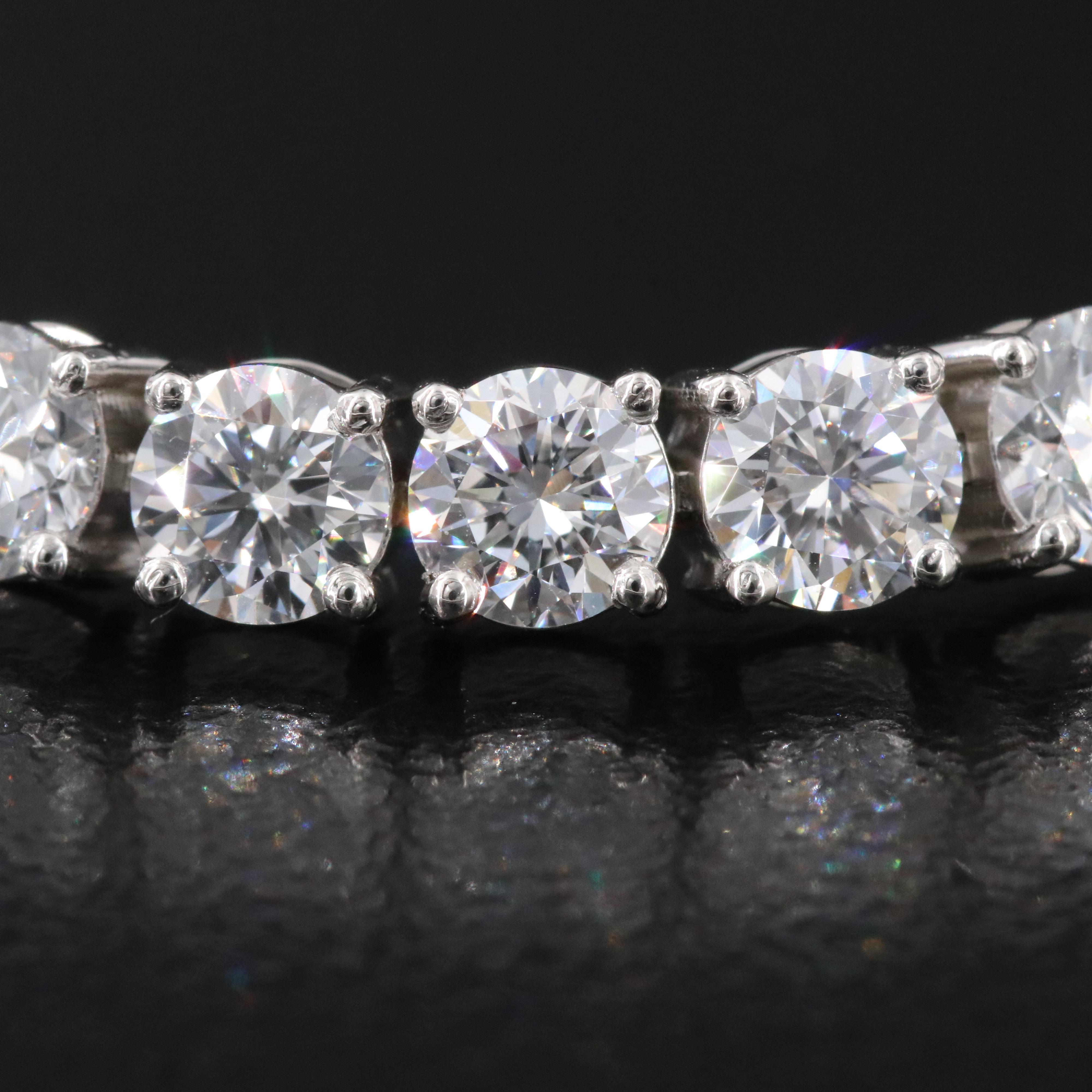 Platinum 12.17 CTW Lab Grown Diamond Line Bracelet