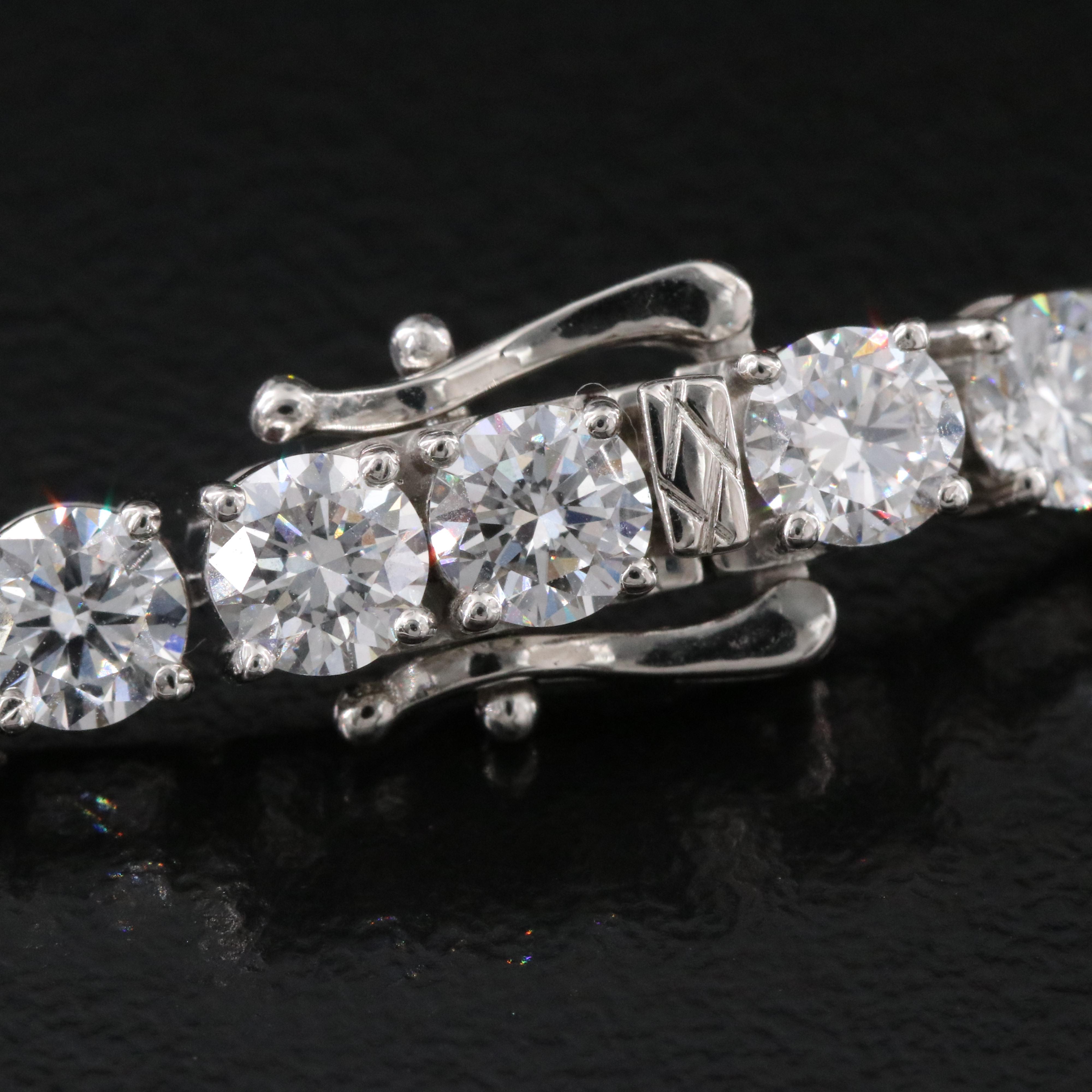 Platinum 12.17 CTW Lab Grown Diamond Line Bracelet