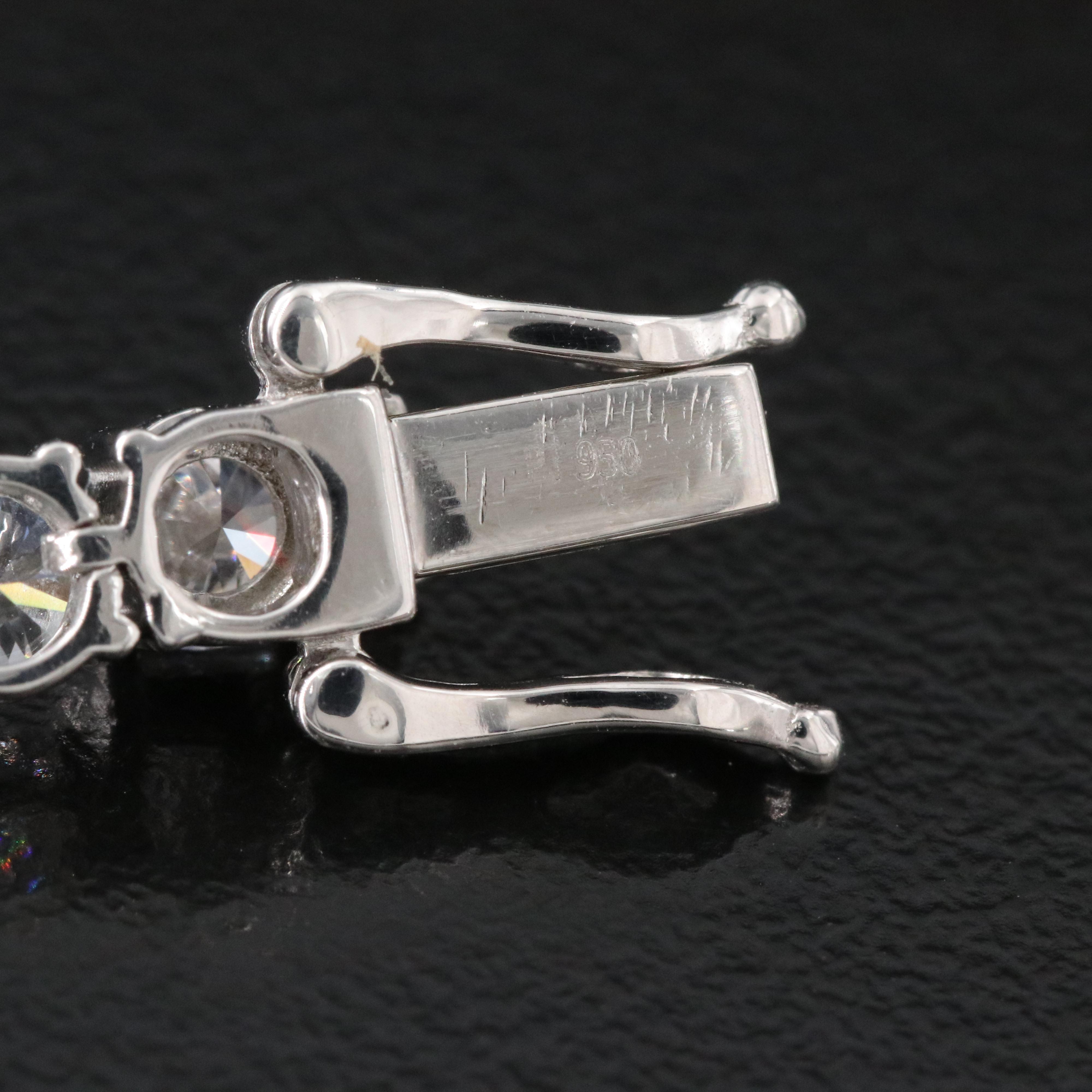 Platinum 12.17 CTW Lab Grown Diamond Line Bracelet