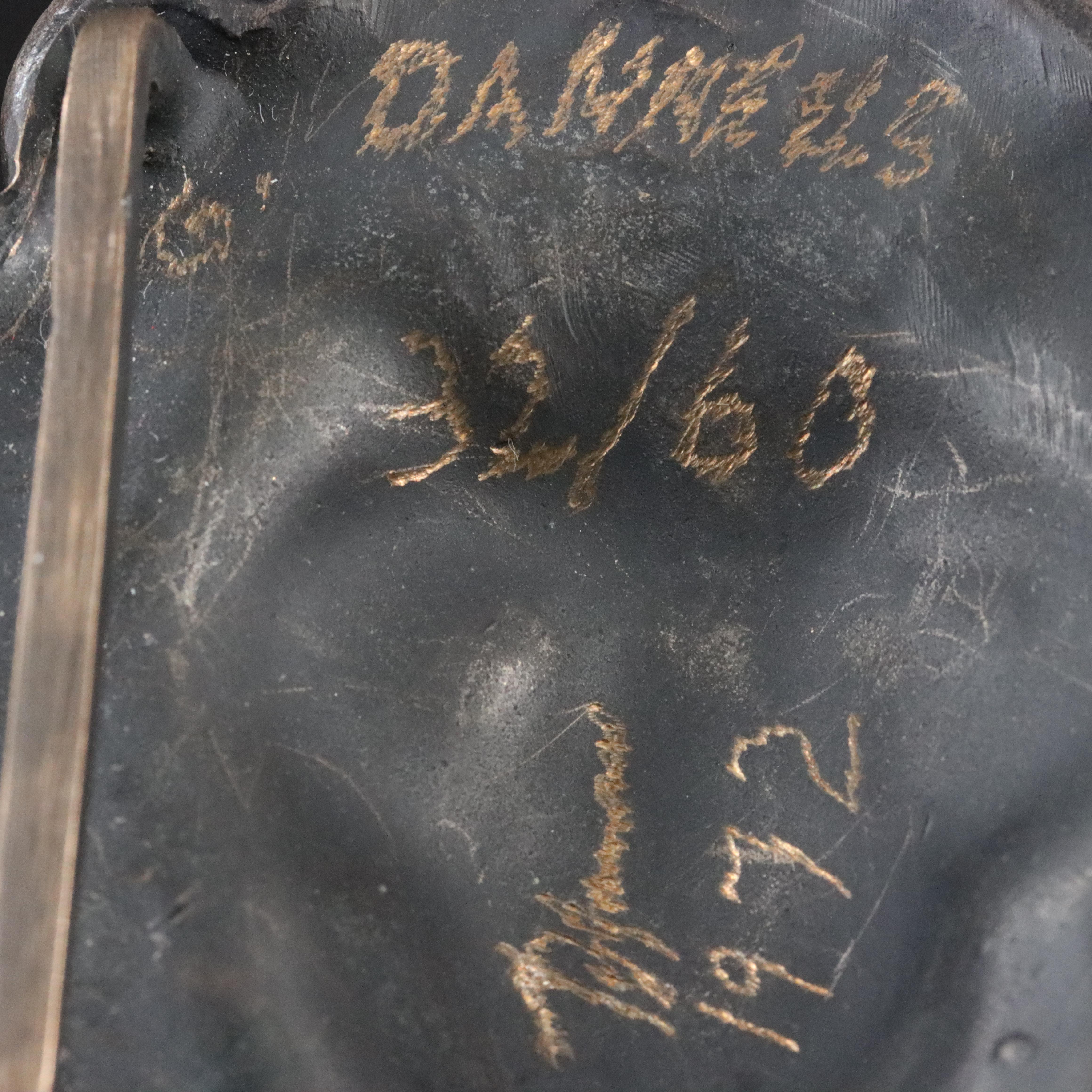 Signed Lion Head Belt Buckle, 1970s