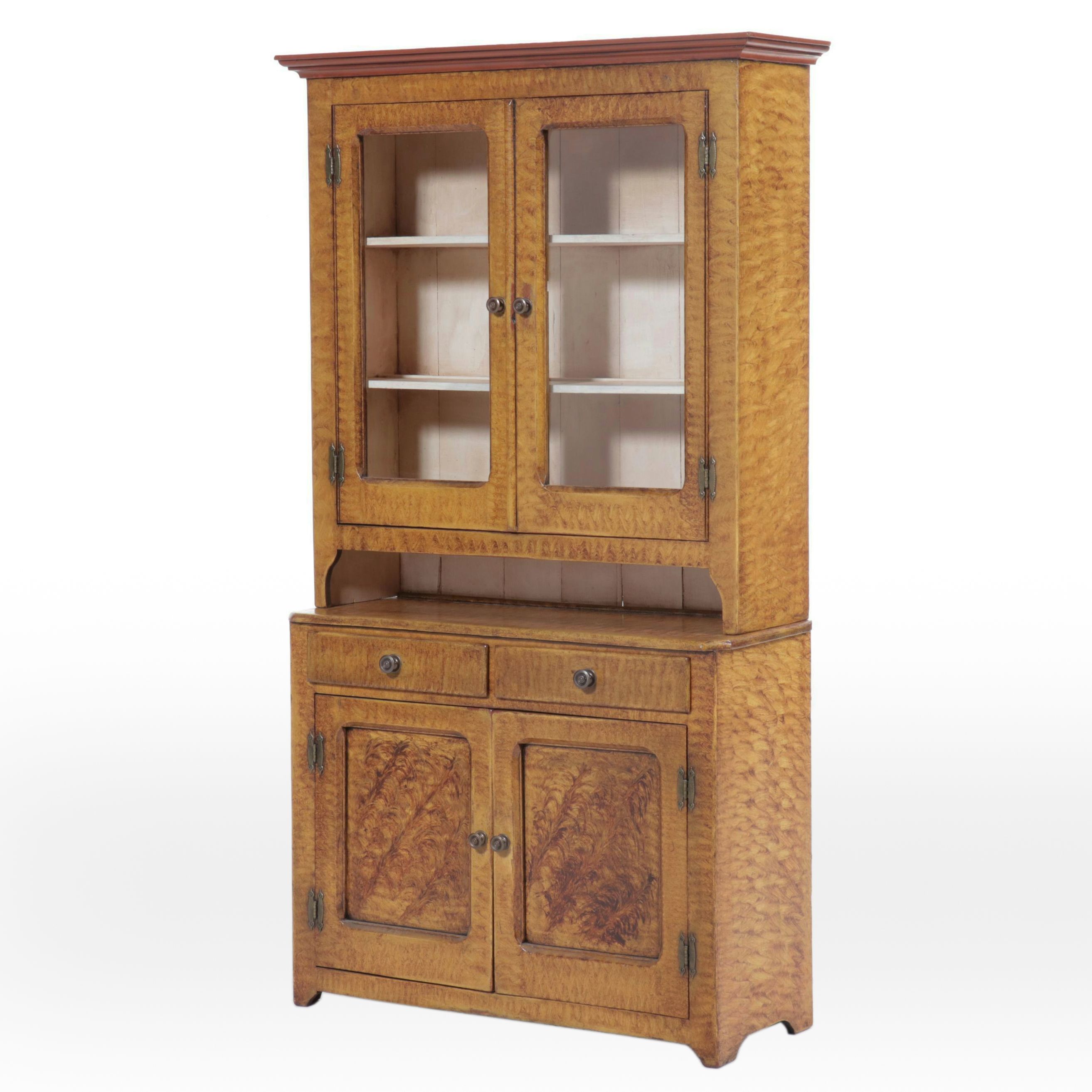 Paint-Decorated Wood Cupboard, Early 20th Century