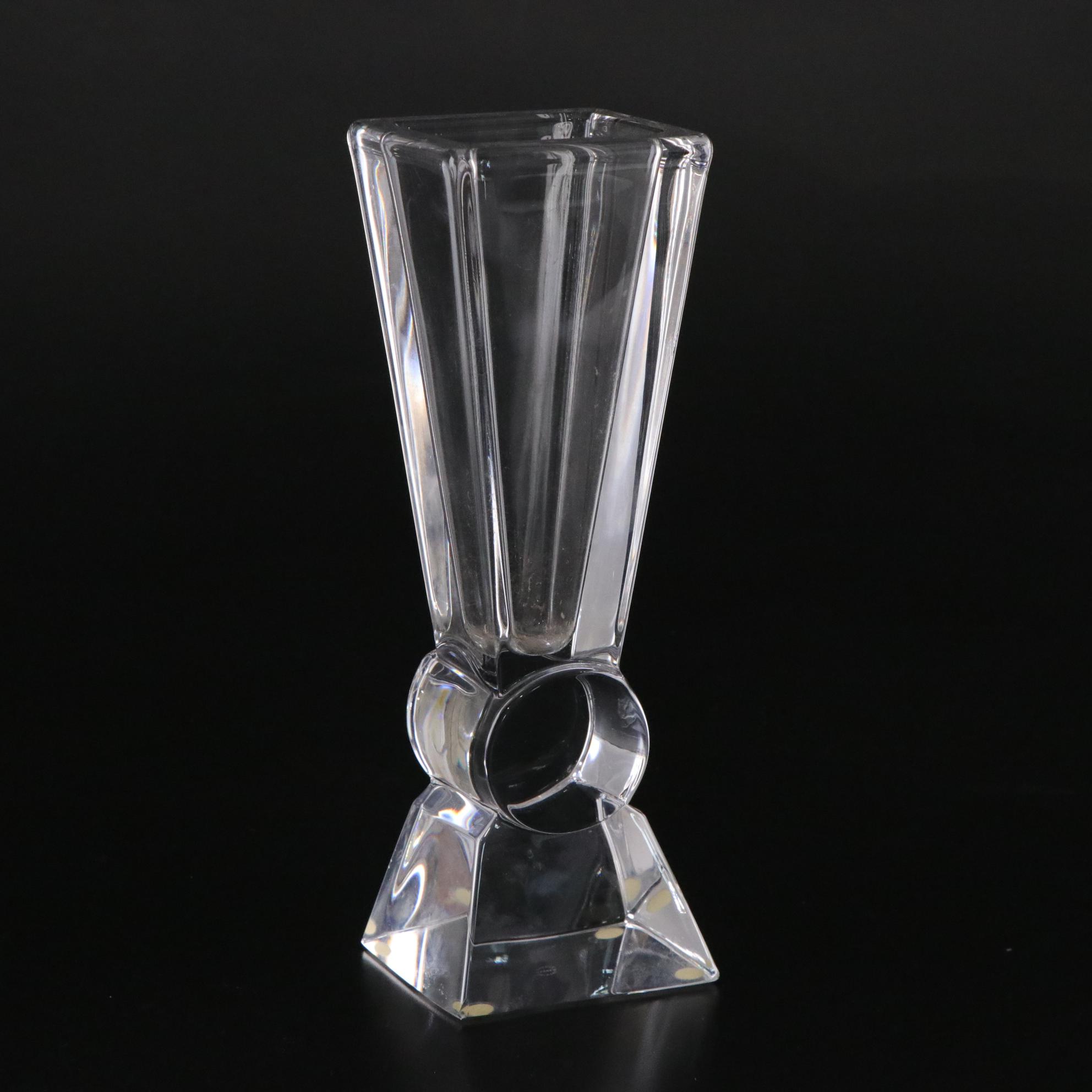 Cristal de Sèvres Crystal Vase and Candlestick