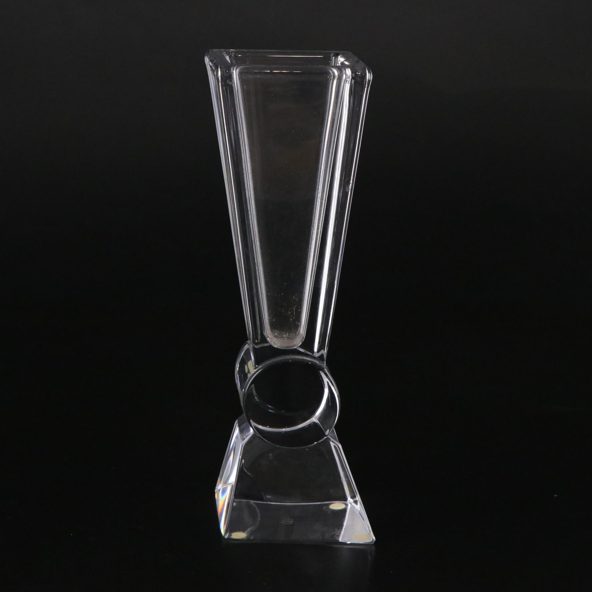 Cristal de Sèvres Crystal Vase and Candlestick