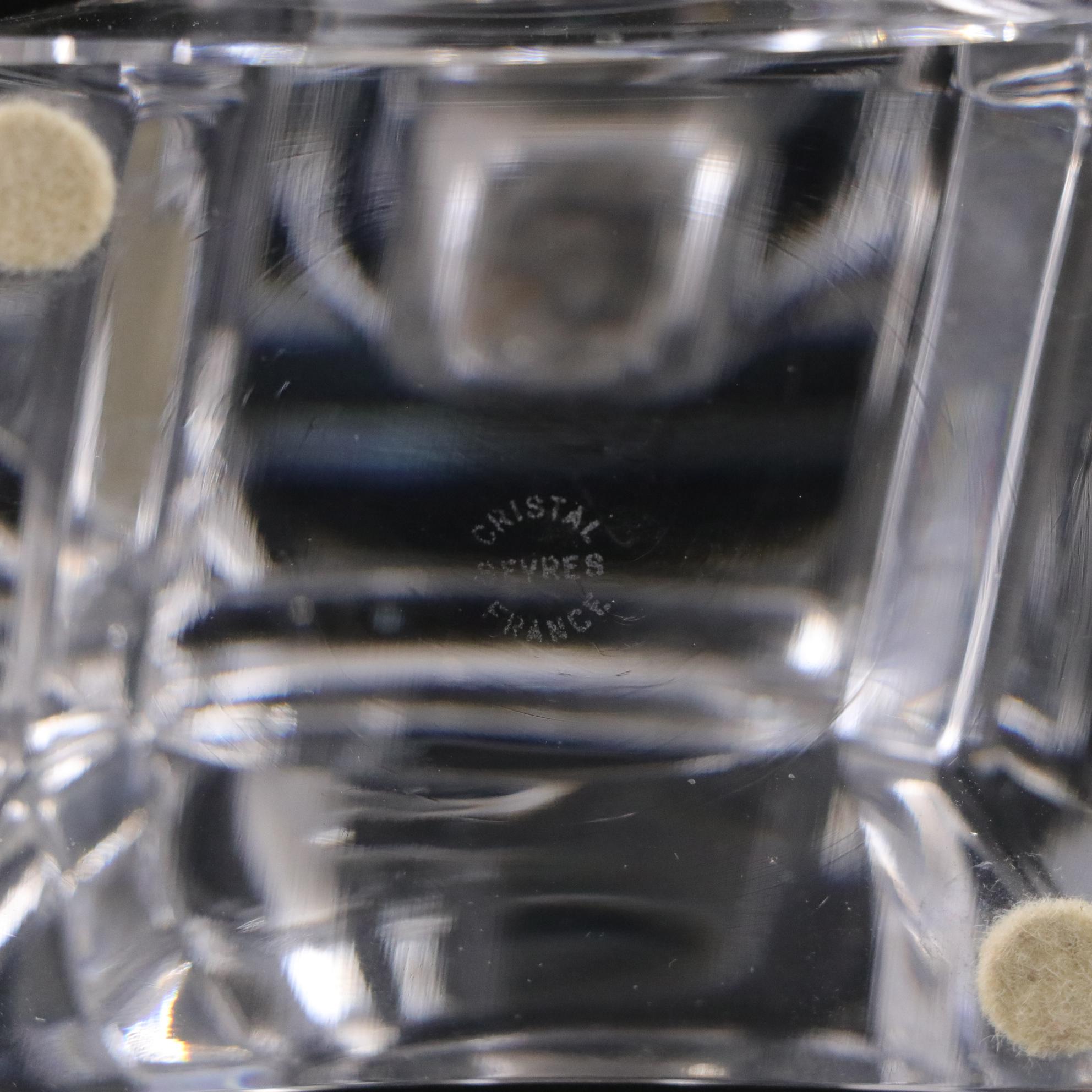 Cristal de Sèvres Crystal Vase and Candlestick