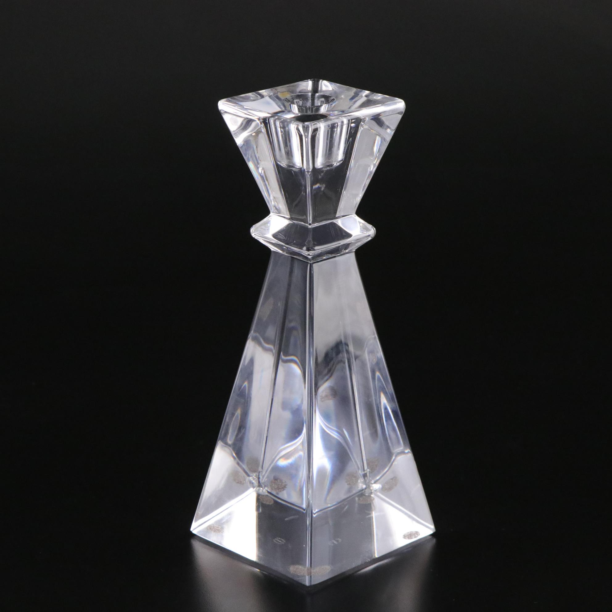 Cristal de Sèvres Crystal Vase and Candlestick