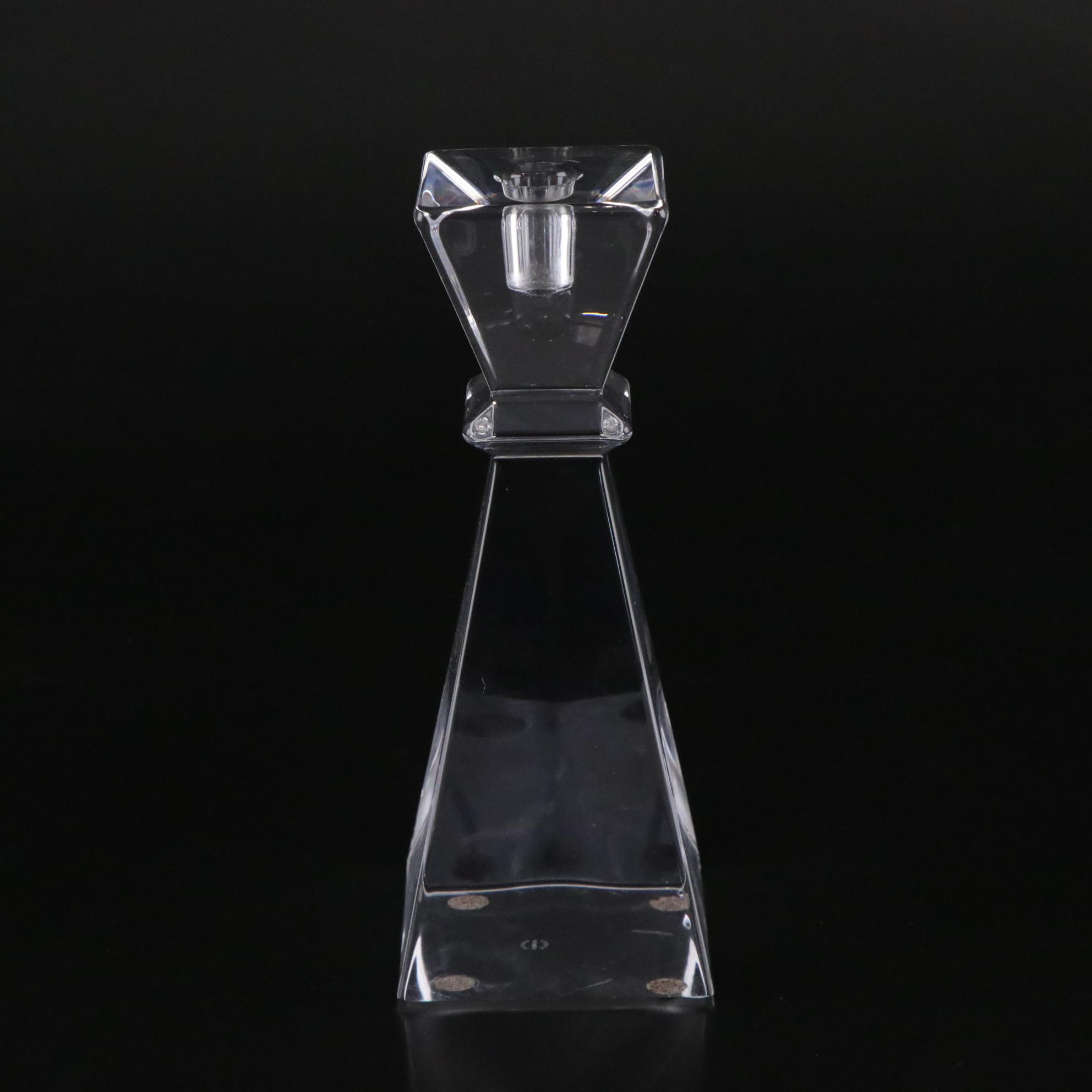 Cristal de Sèvres Crystal Vase and Candlestick