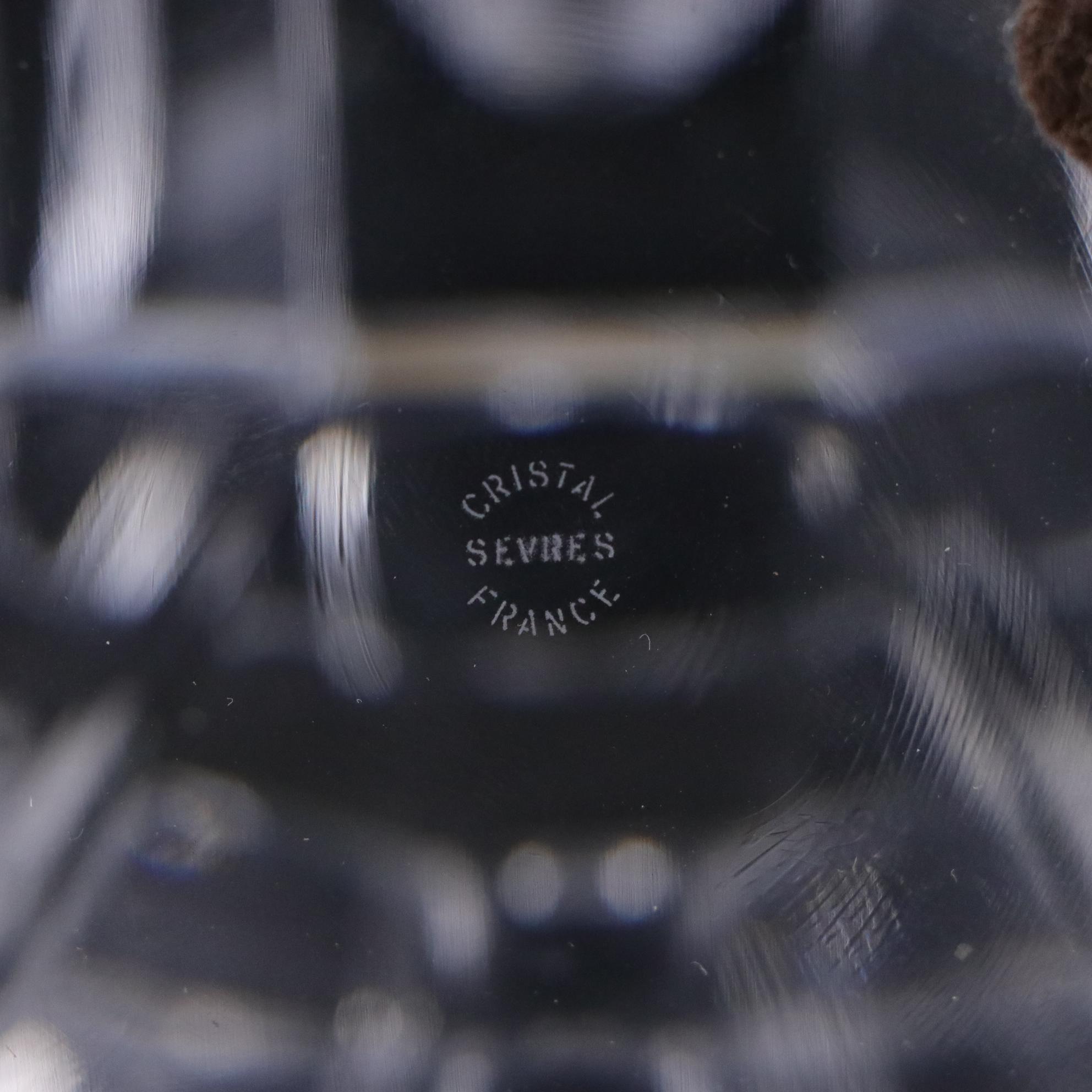 Cristal de Sèvres Crystal Vase and Candlestick