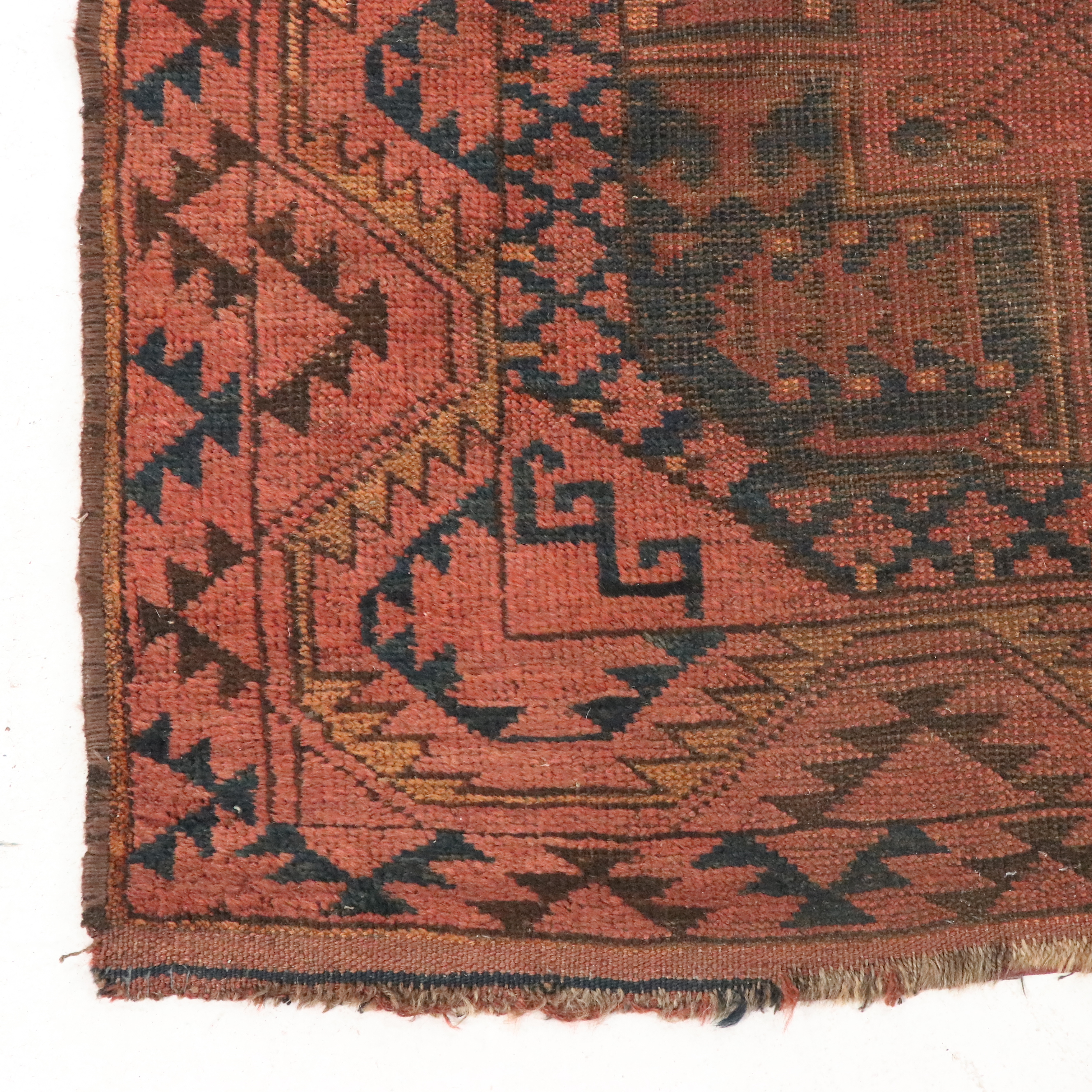 7'7 x 11' Hand-Knotted Afghan Turkmen Area Rug