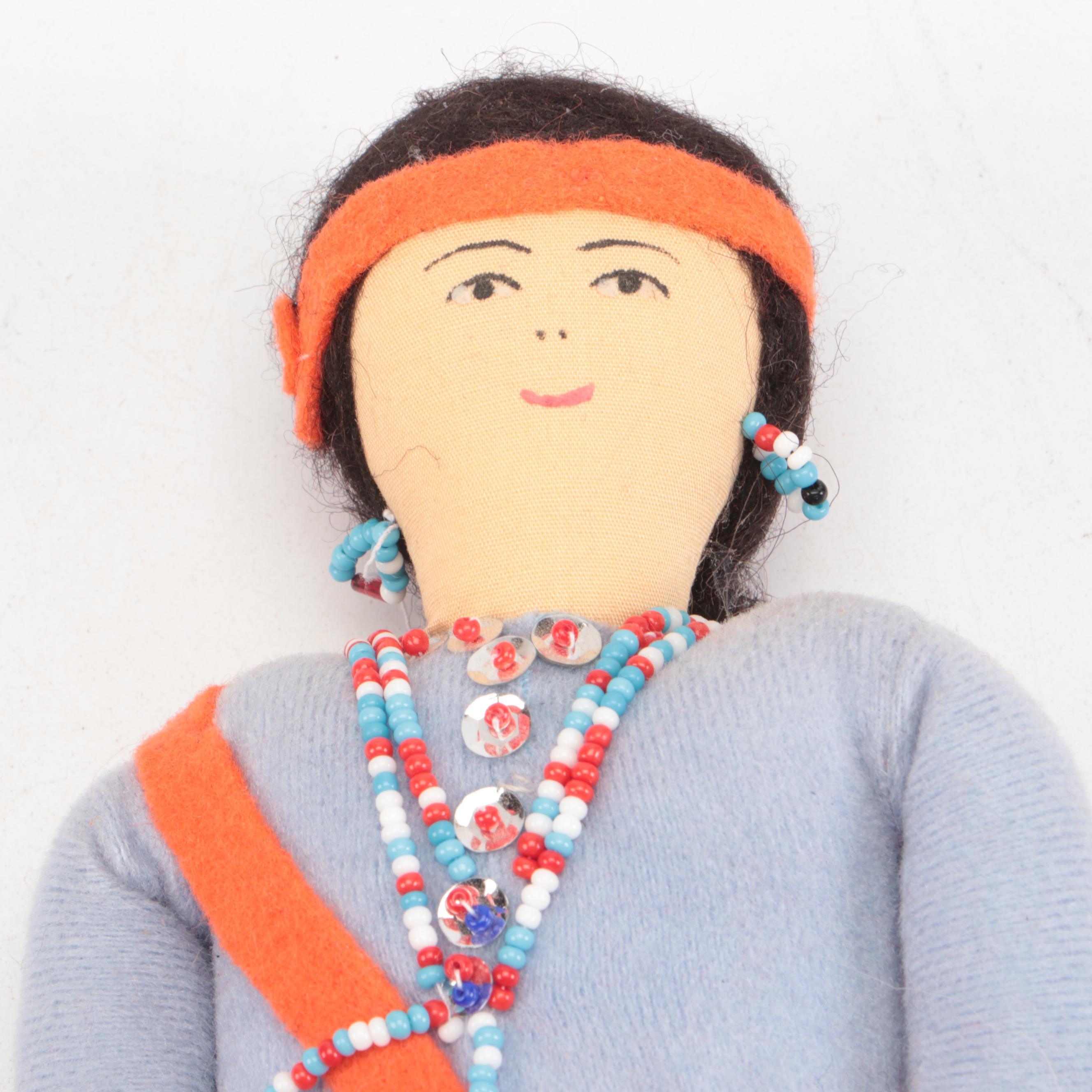 Handmade Navajo Cloth Dolls, Mid to Late 20th Century