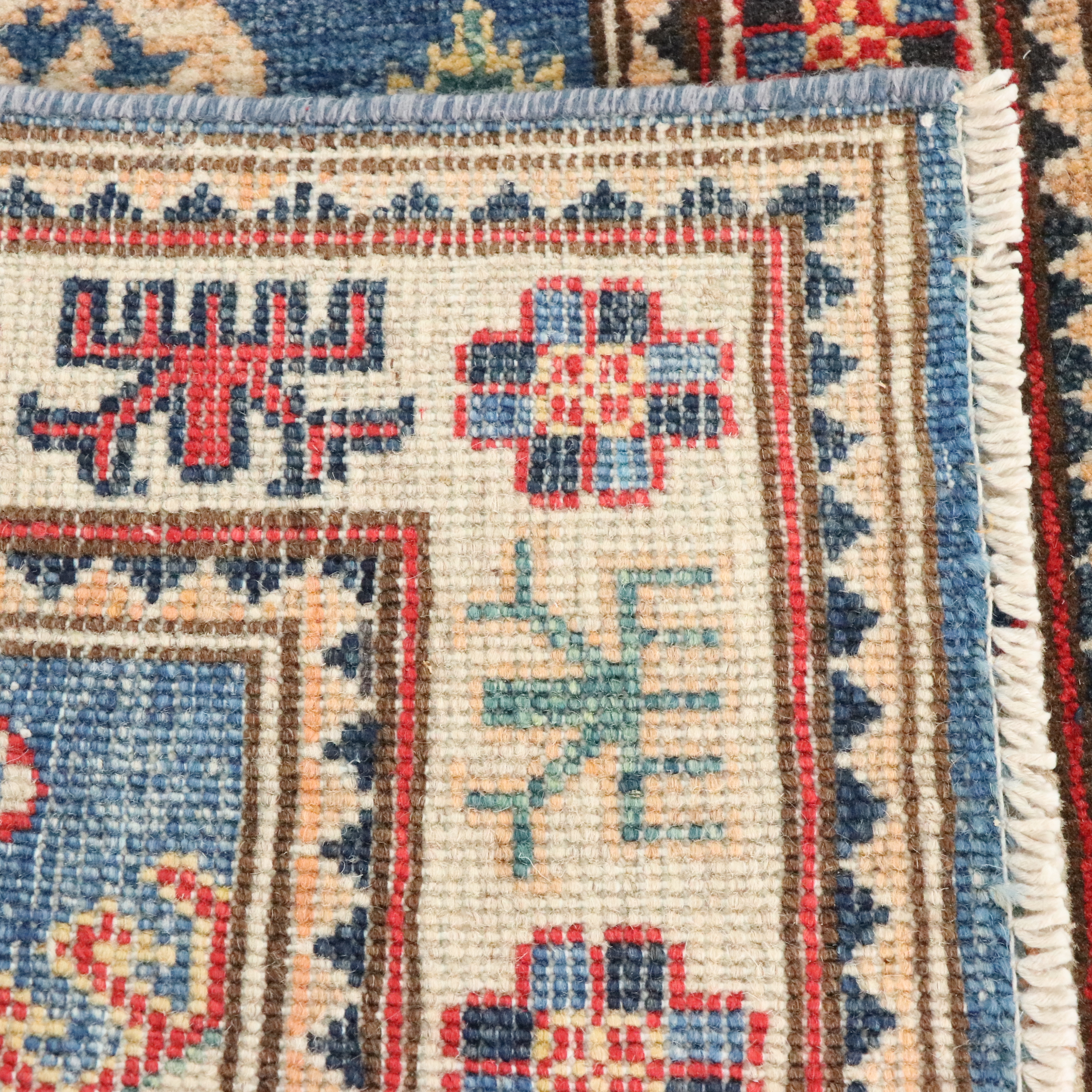 1'11 x 3'1 Hand-Knotted Afghan Kazak Accent Rug