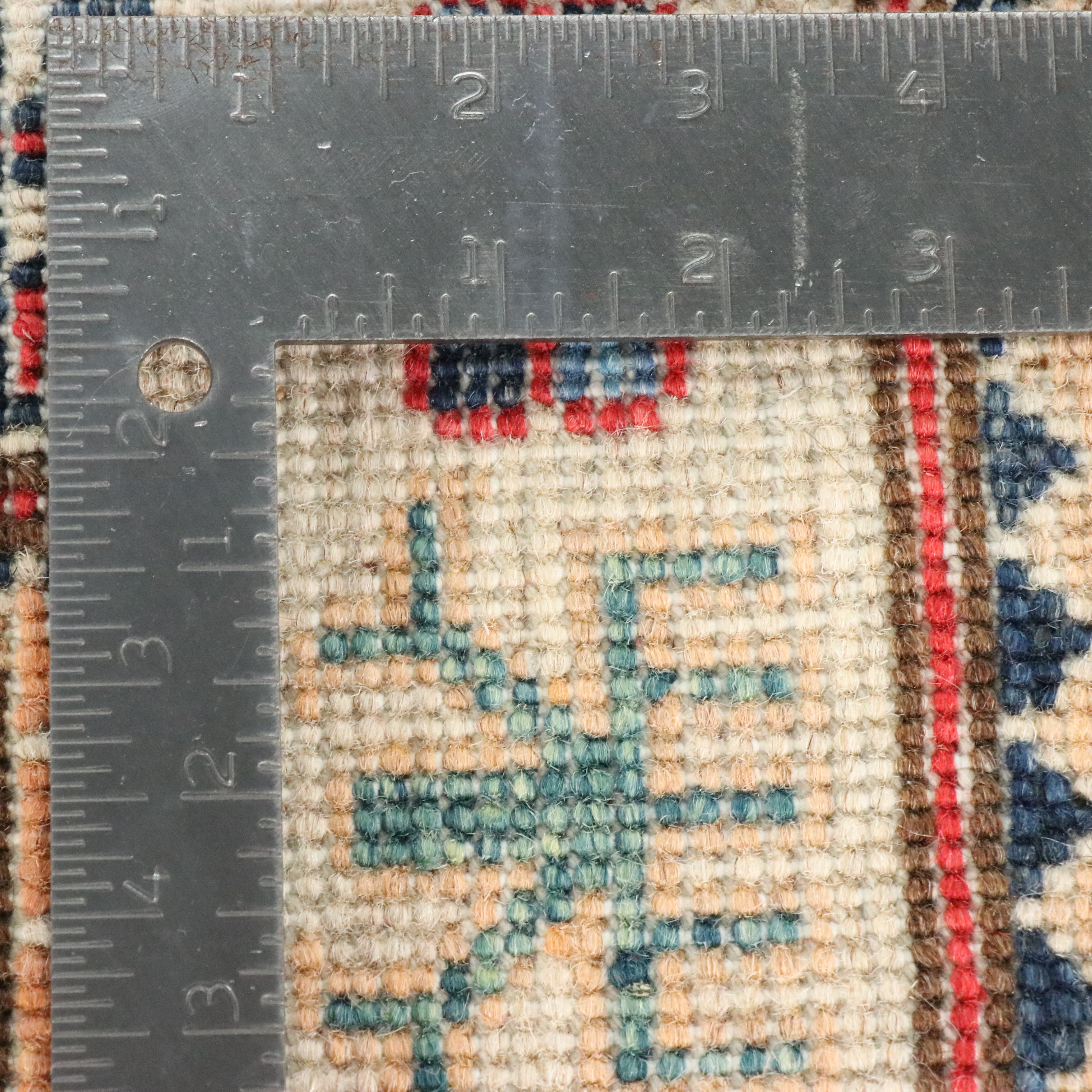 1'11 x 3'1 Hand-Knotted Afghan Kazak Accent Rug