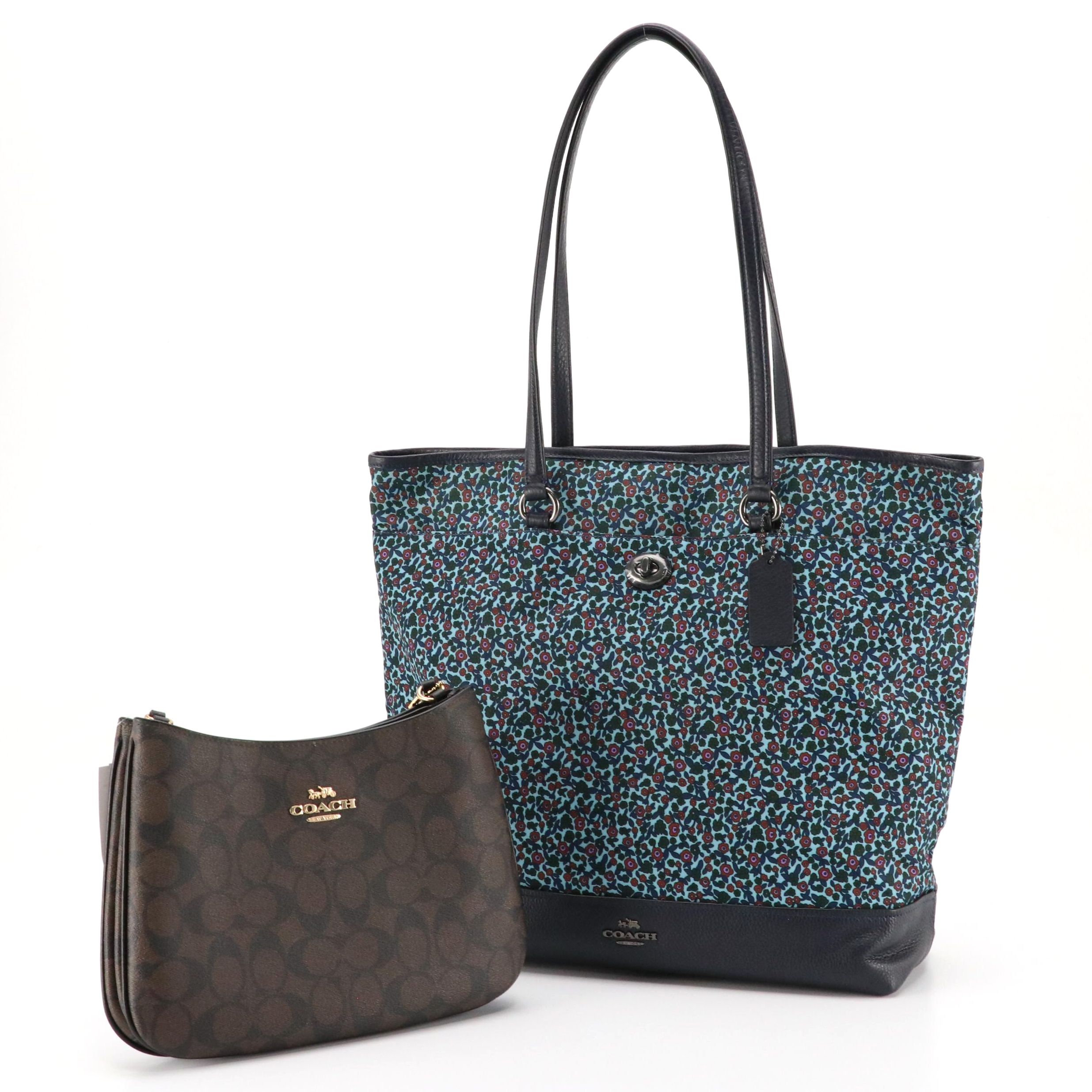 Coach Penelope Signature Canvas Shoulder Bag and Cornflower Ranch Floral Tote