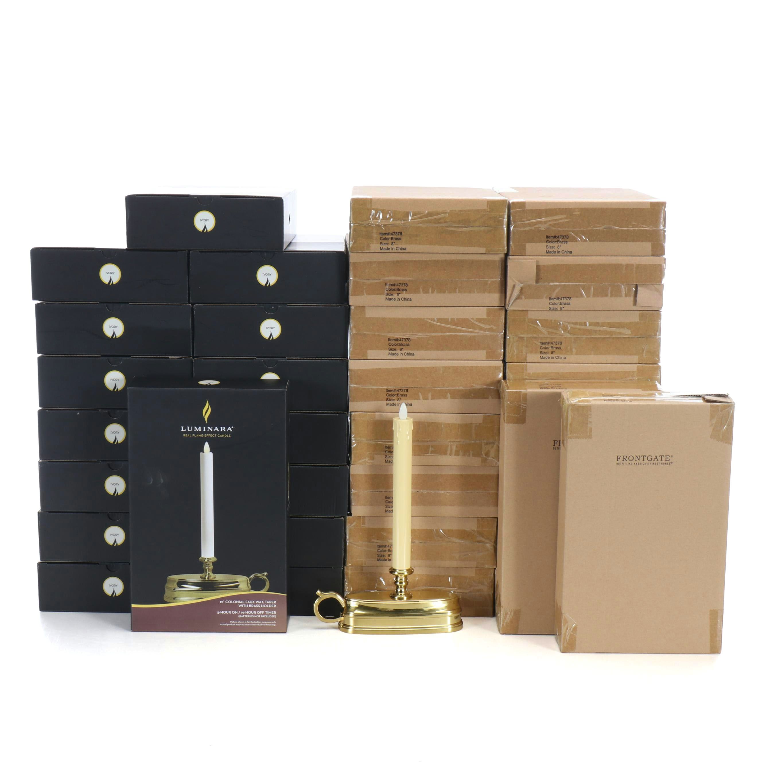 Luminara and Other Flameless Candles in Chambersticks