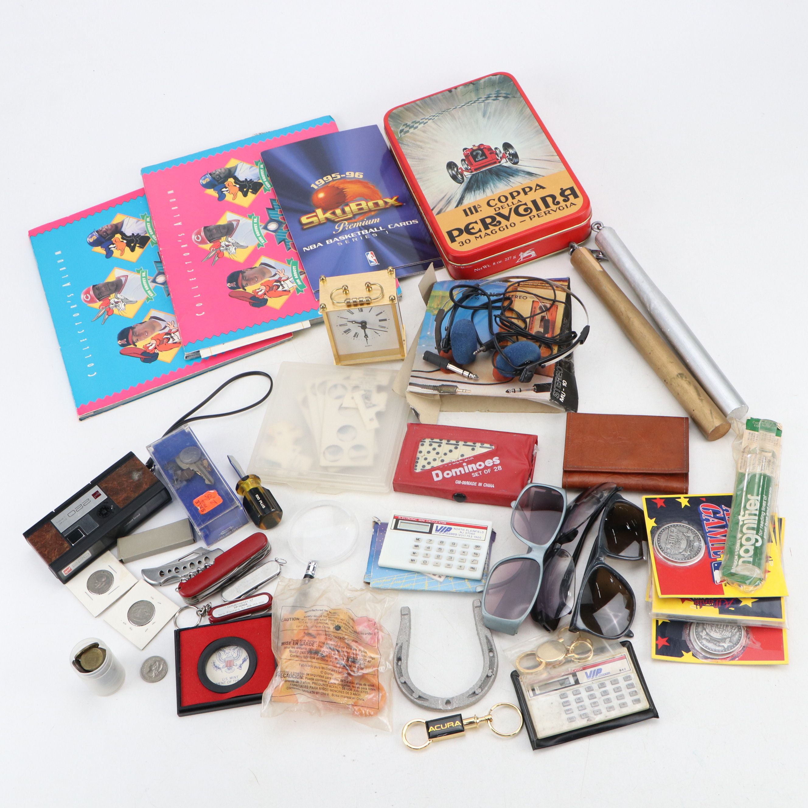 Pocket Knives, Travel Tokens, Camera, Clock, and More Memorabilia