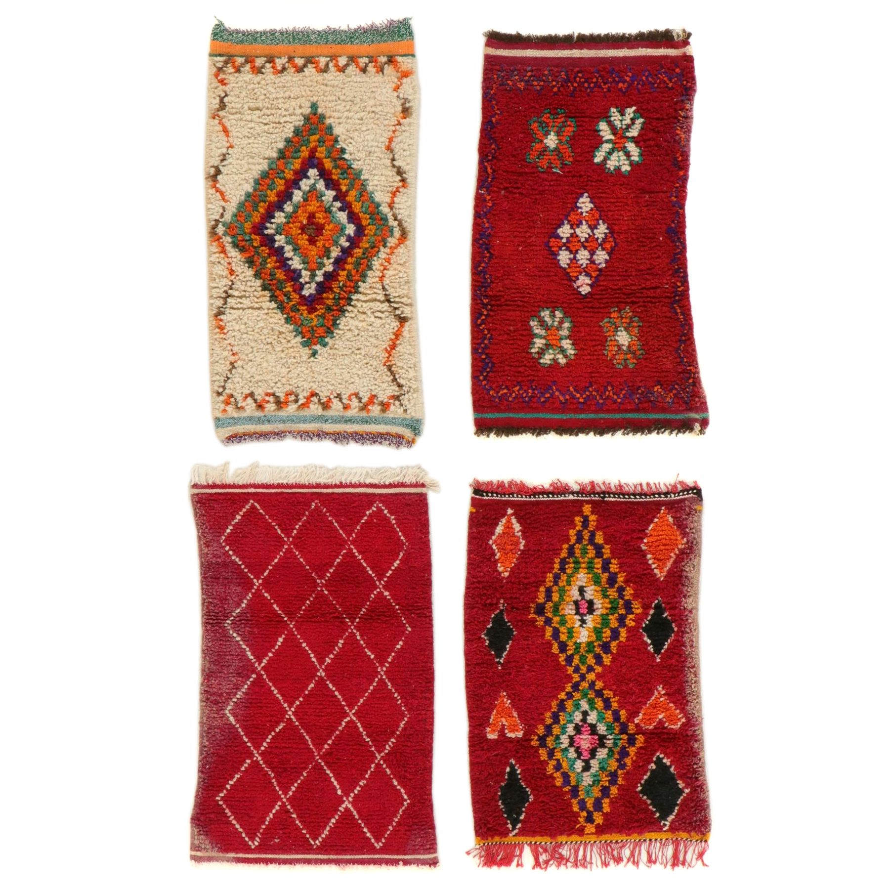Group of Hand-Knotted Moroccan Berber Accent Rugs