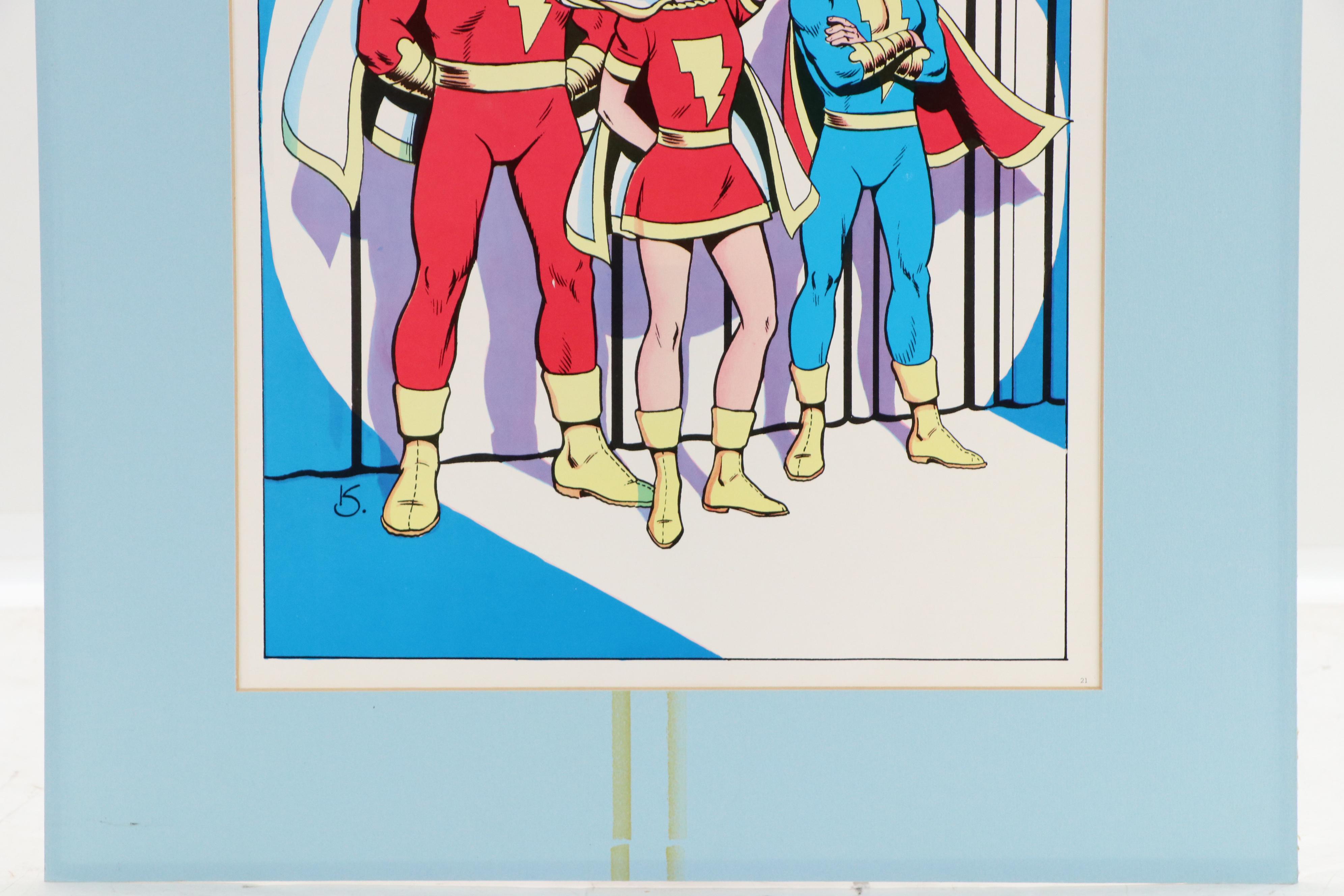 DC Comics Lithograph of The Shazam Family