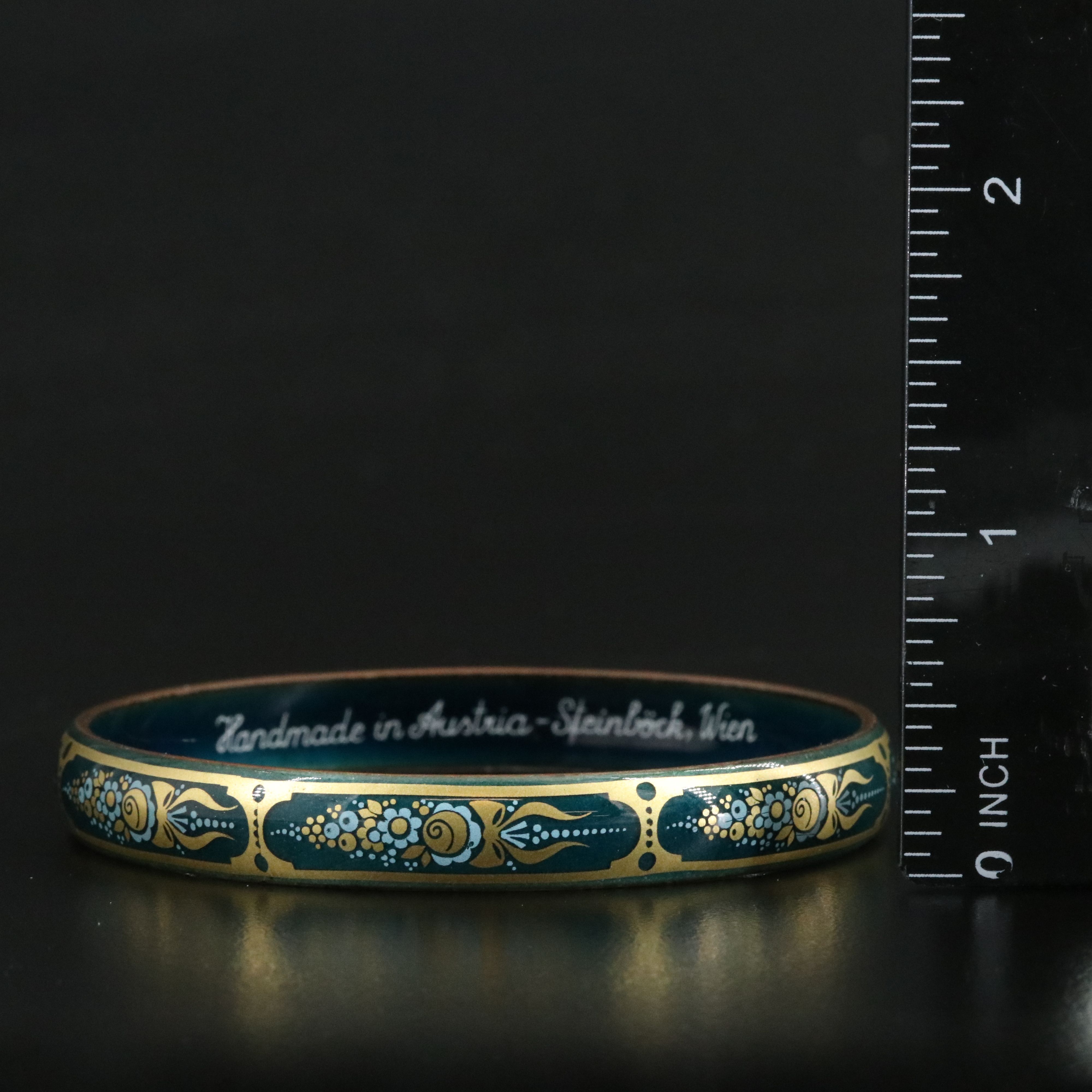 Steinböck Studio Floral Enamel Bangle Bracelet