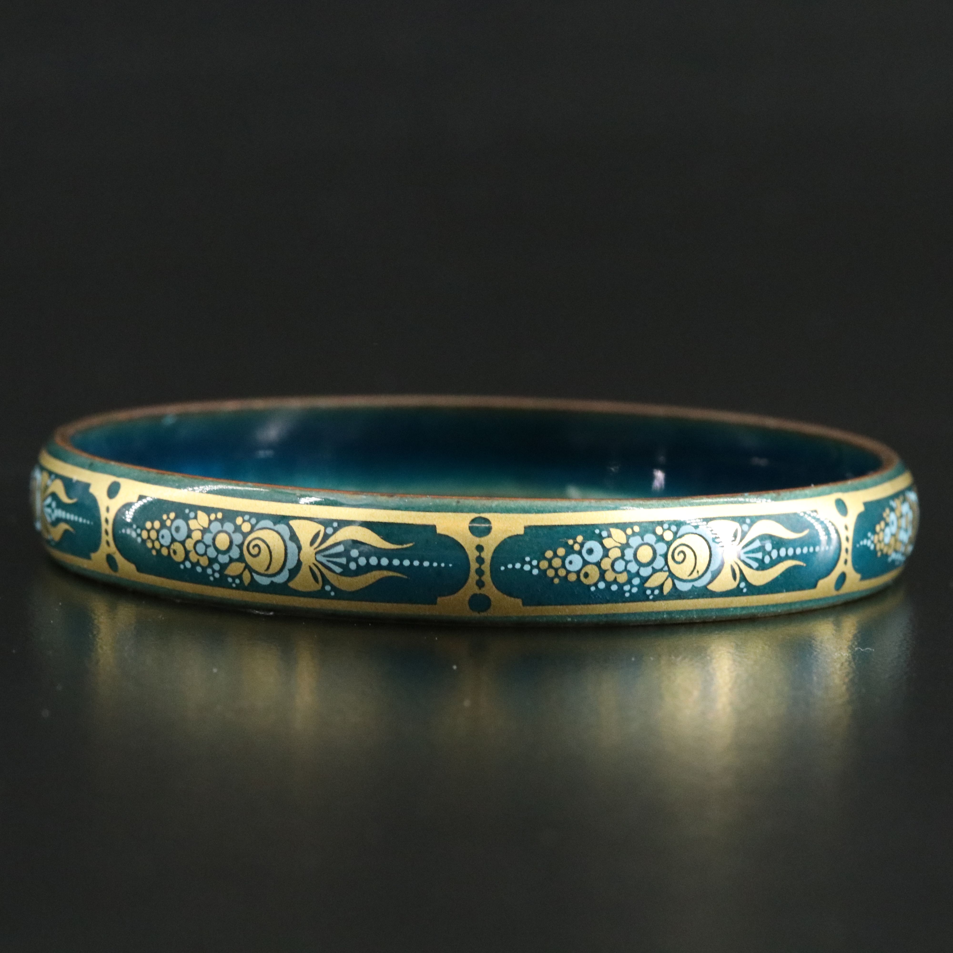 Steinböck Studio Floral Enamel Bangle Bracelet