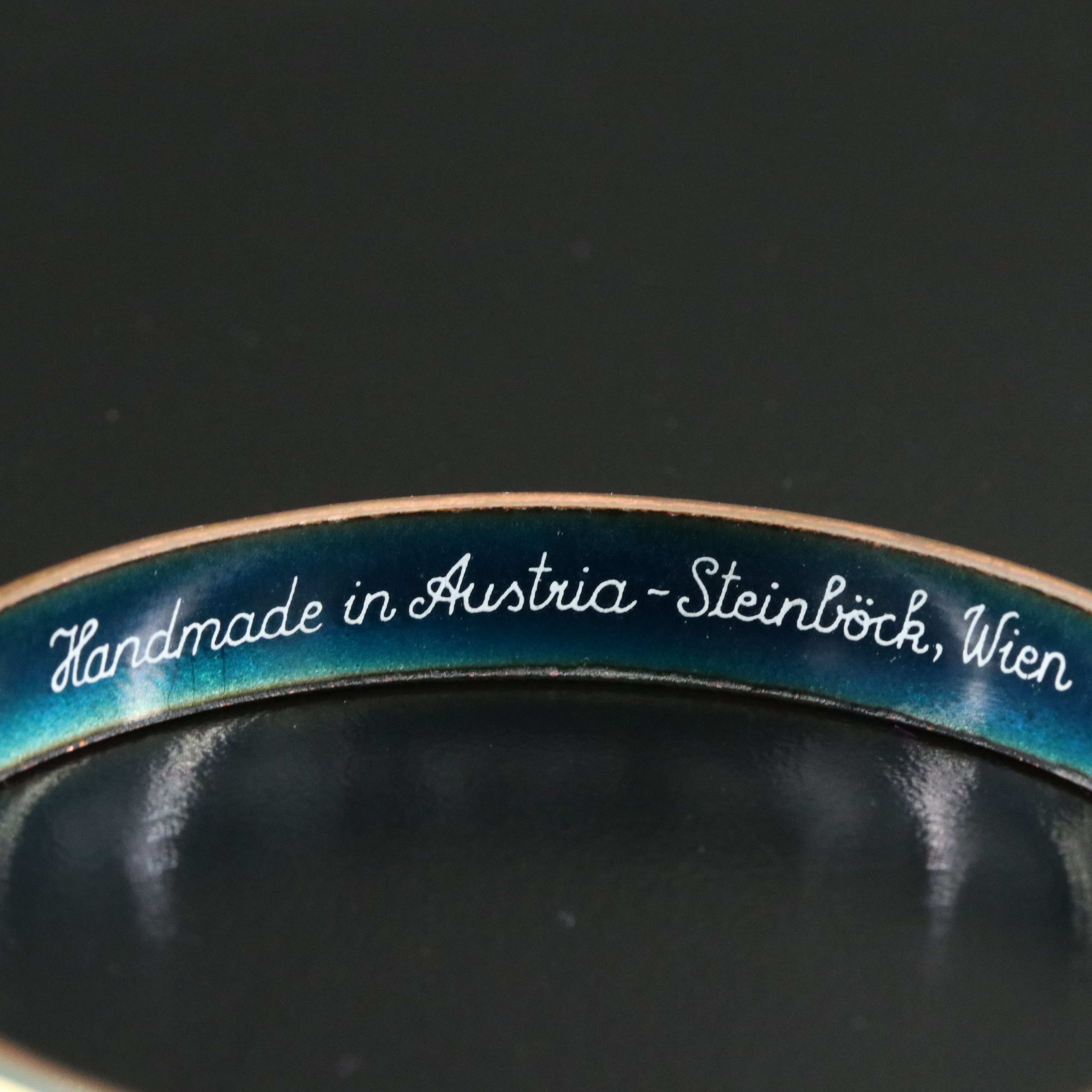 Steinböck Studio Floral Enamel Bangle Bracelet