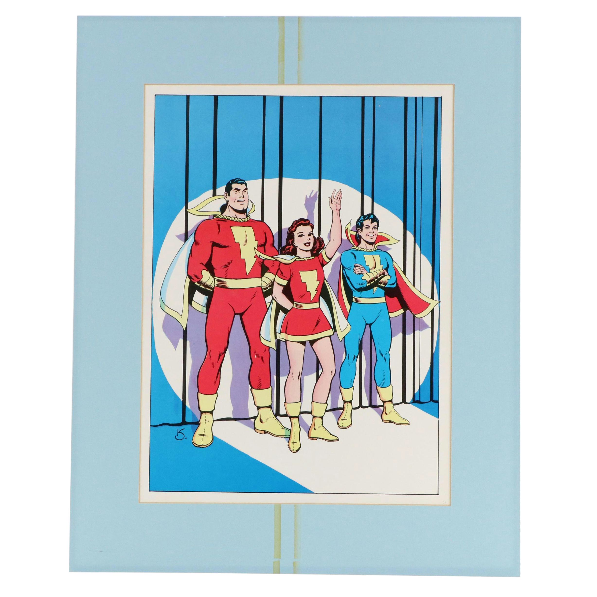 DC Comics Lithograph of The Shazam Family