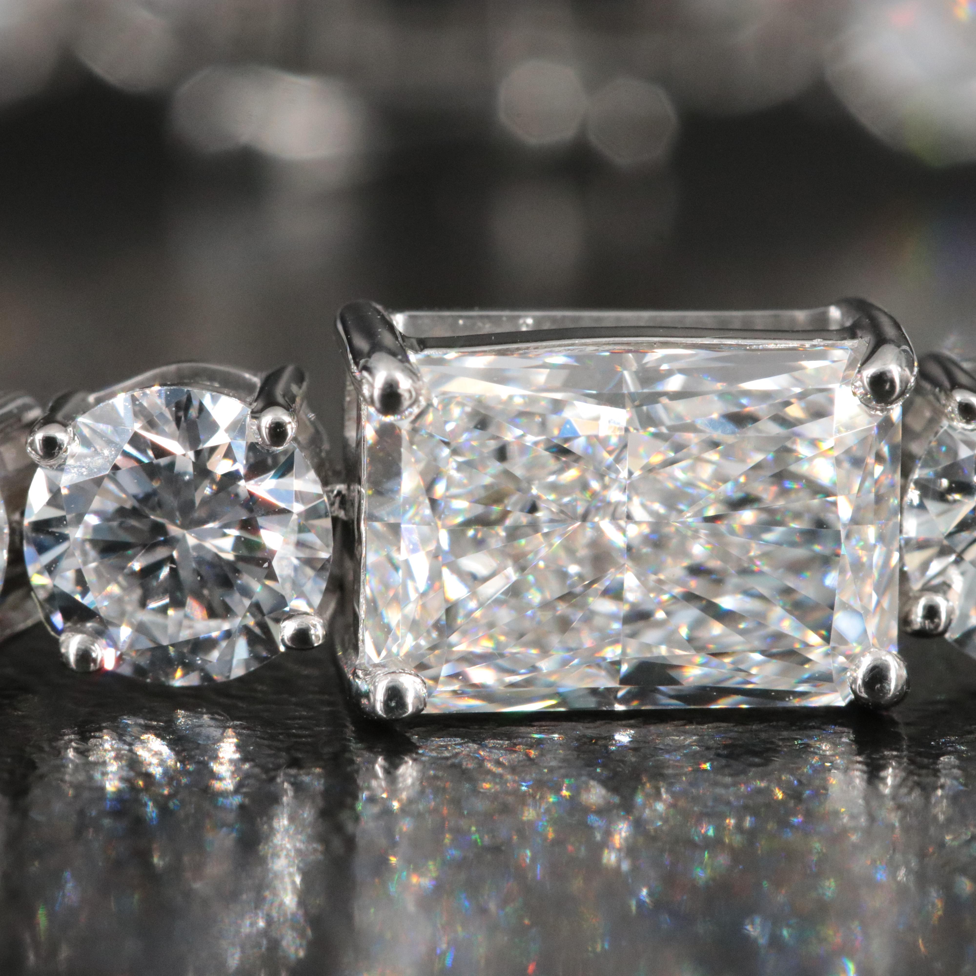 Platinum 19.17 CTW Lab Grown Diamond Line Bracelet with IGI Report