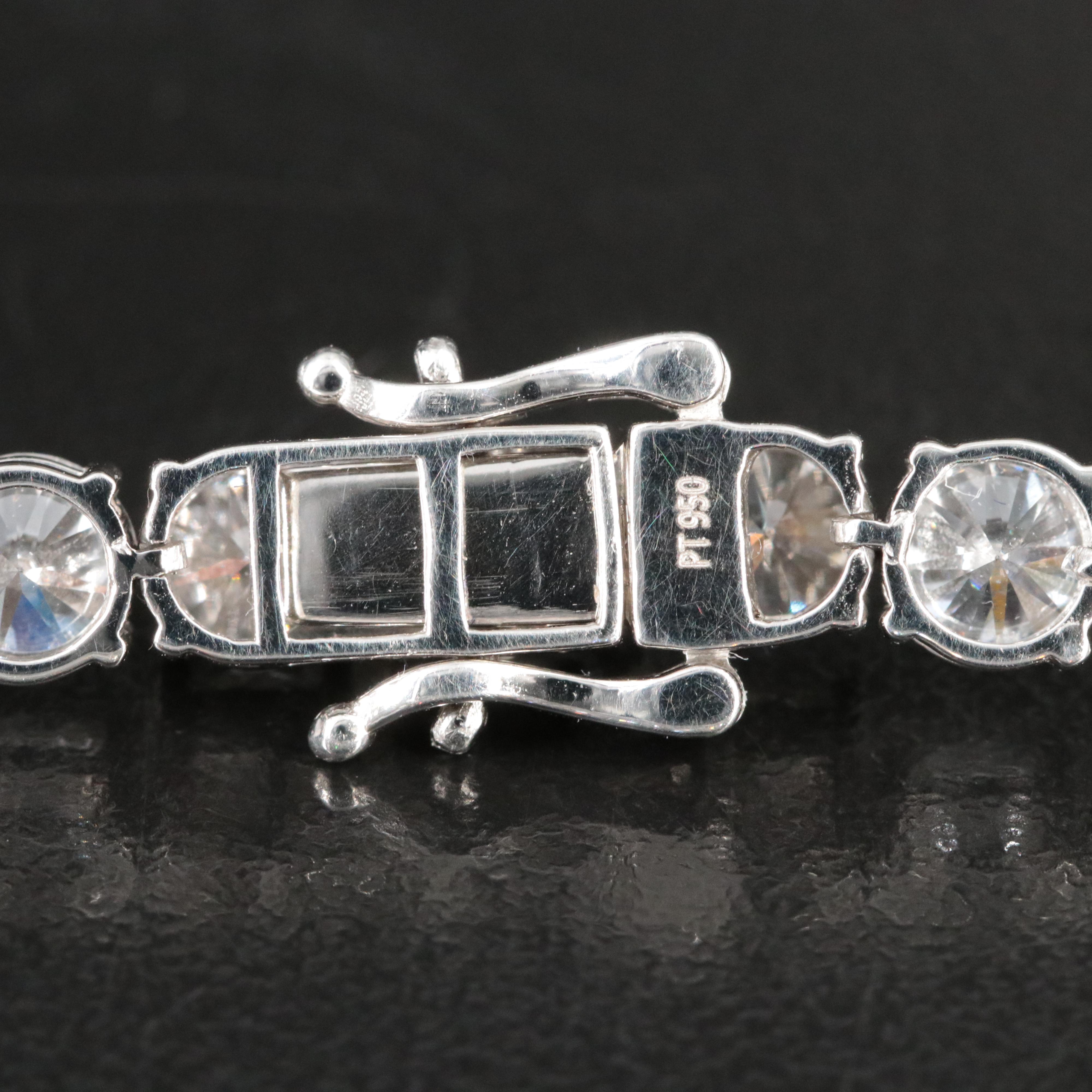 Platinum 19.17 CTW Lab Grown Diamond Line Bracelet with IGI Report