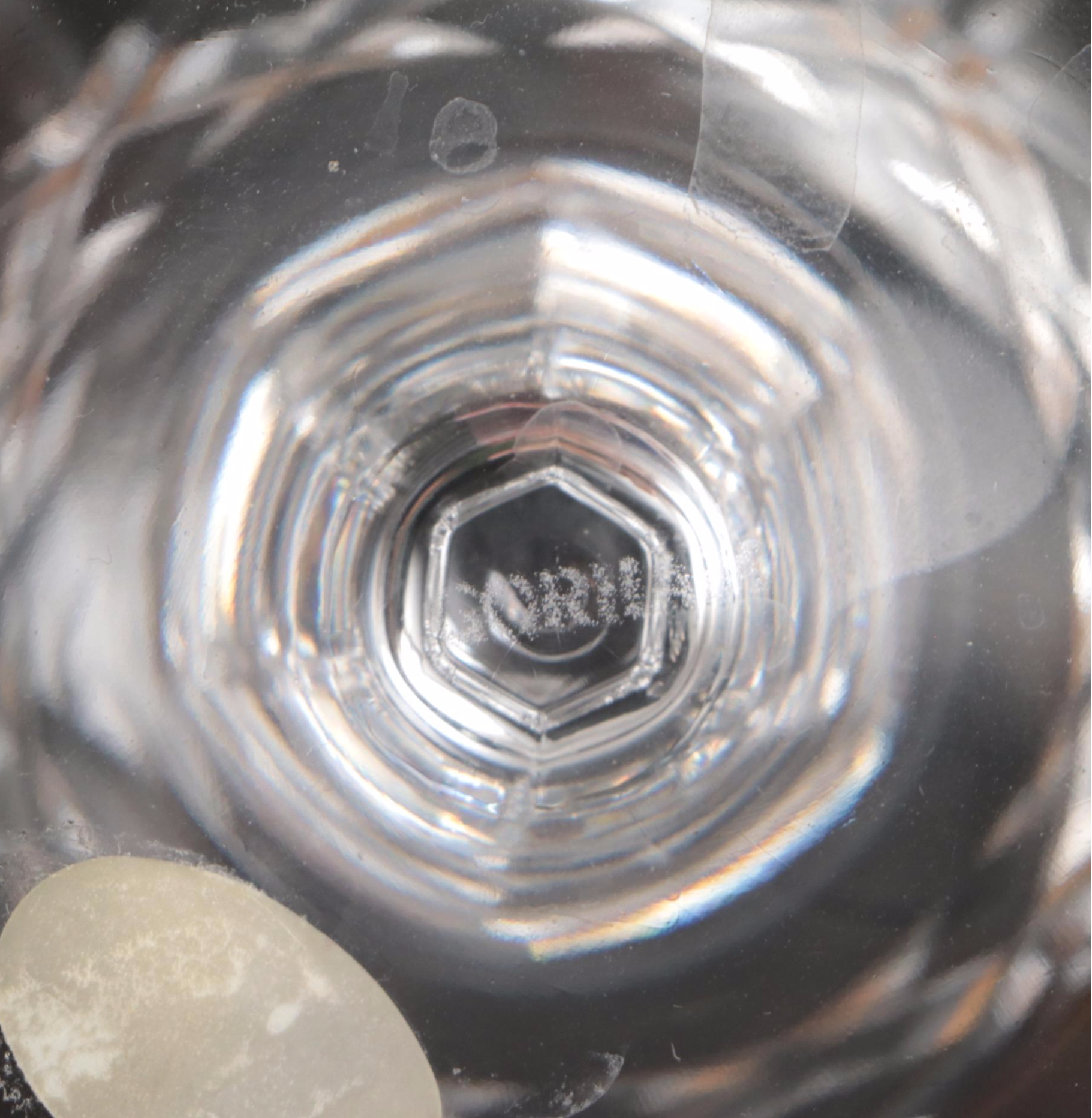 Gorham "Lady Anne Gold" Crystal Wine Glasses, Late 20th/Early 21st C.