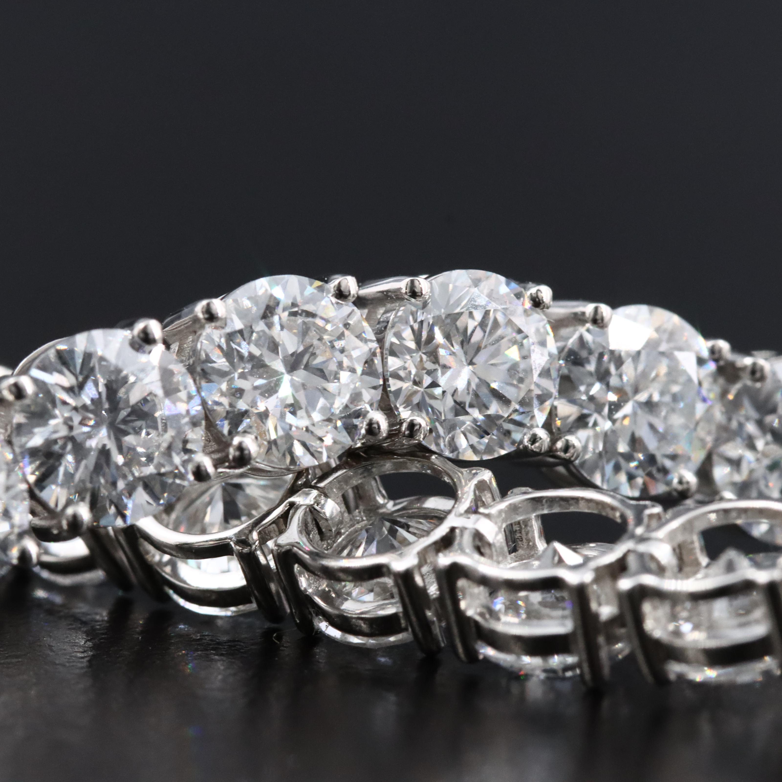 Platinum 18.10 CTW Lab Grown Diamond Line Bracelet