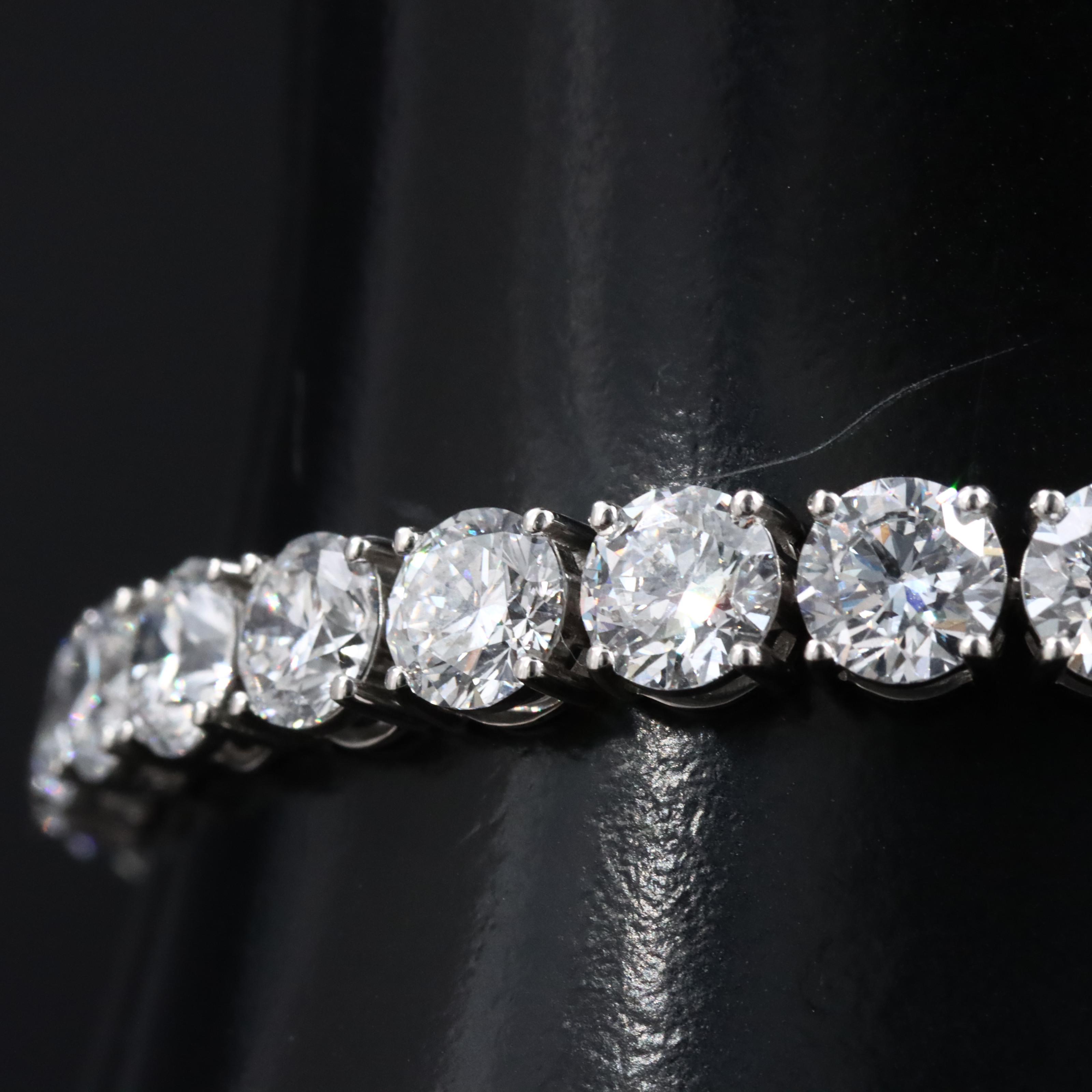 Platinum 18.10 CTW Lab Grown Diamond Line Bracelet