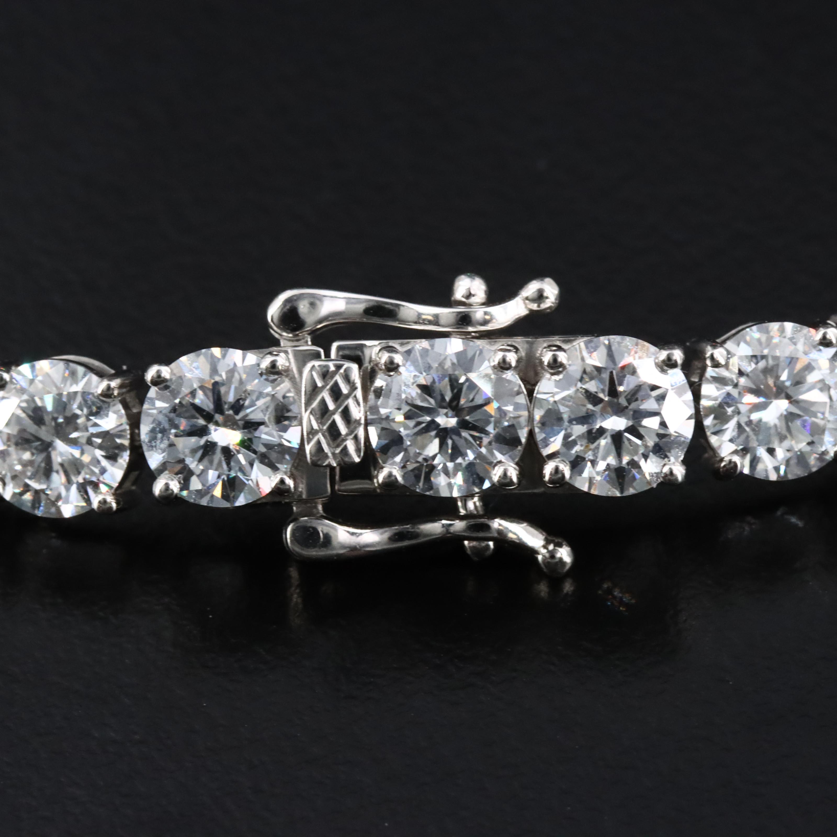 Platinum 18.10 CTW Lab Grown Diamond Line Bracelet
