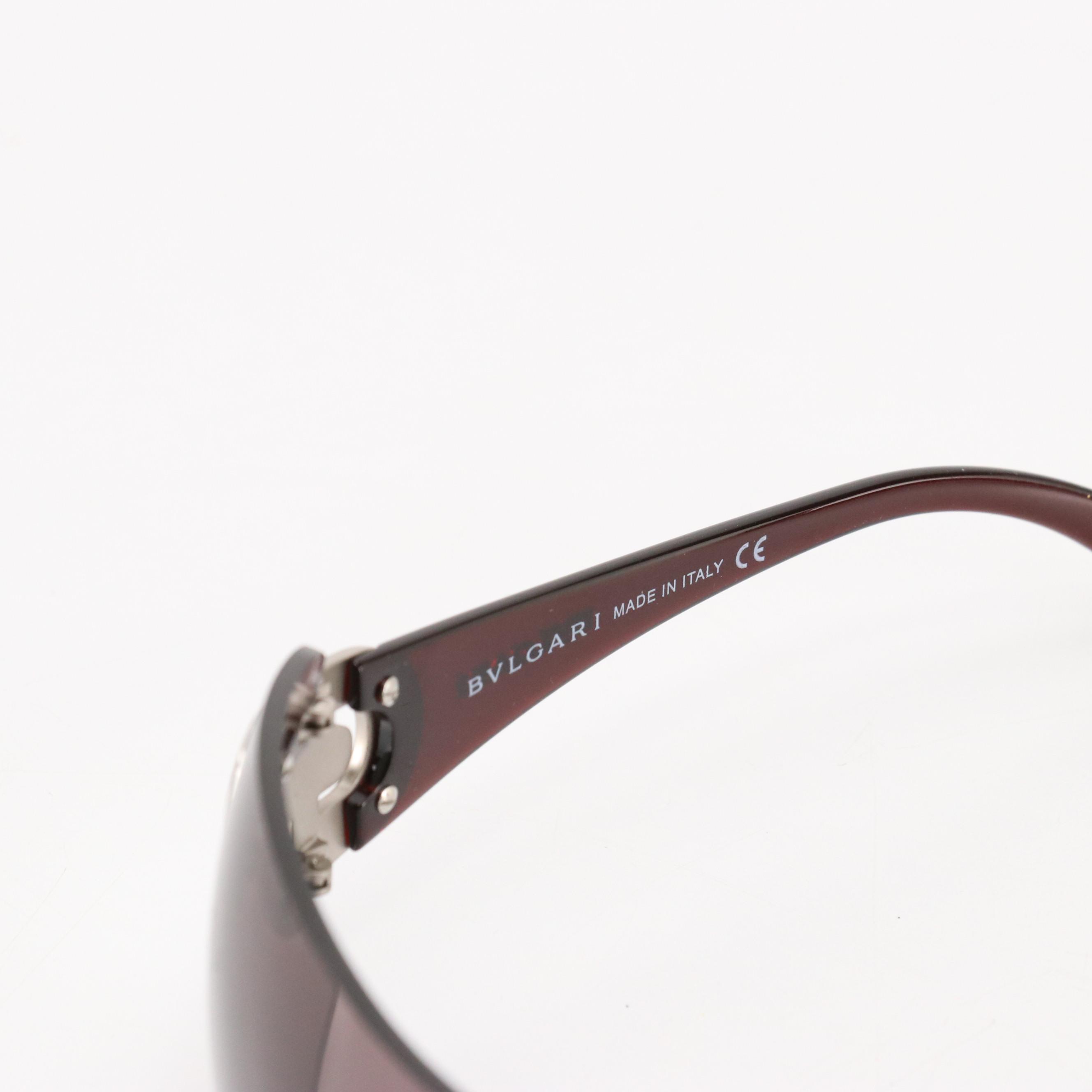 BVLGARI 8014B Crystal Shield Sunglasses with Case