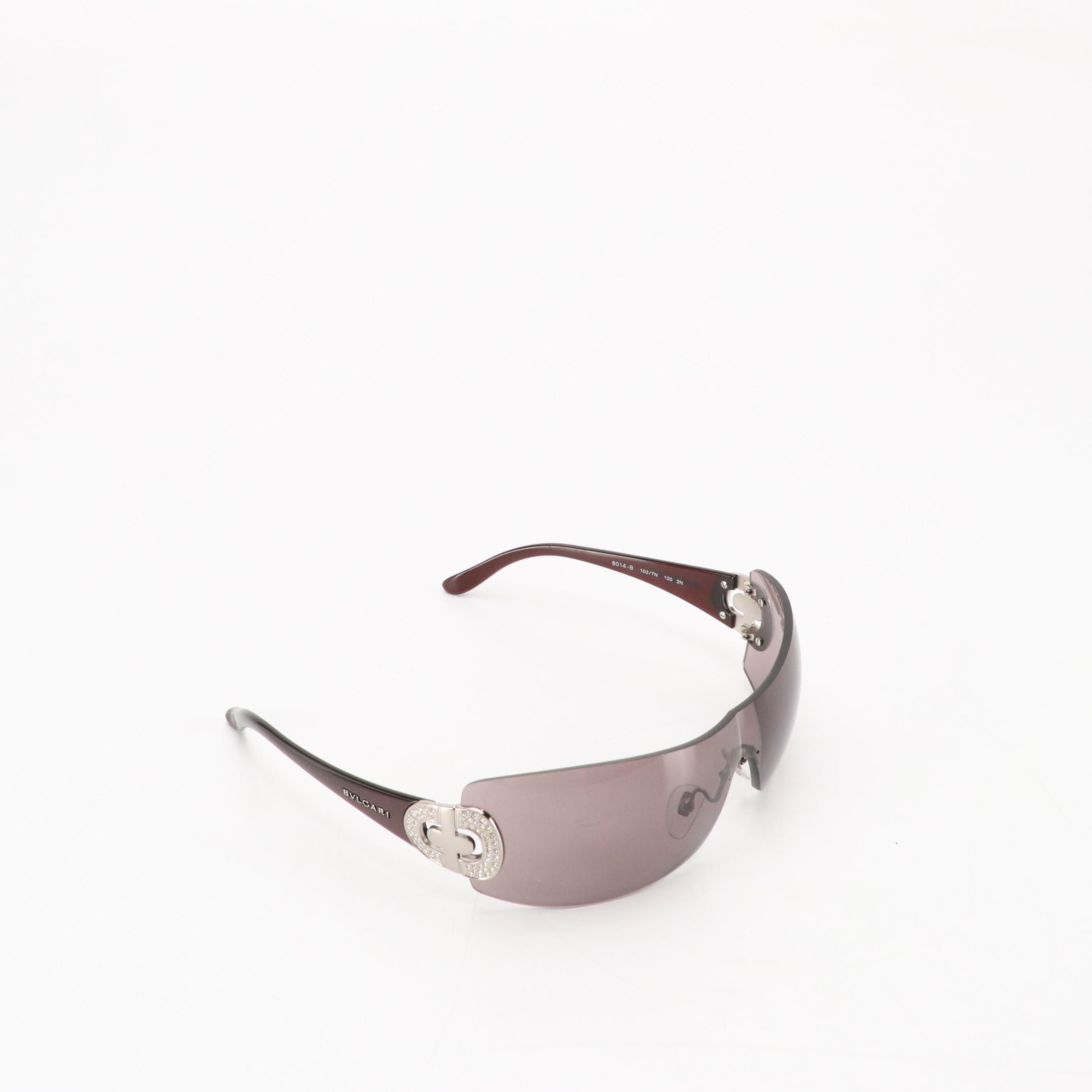 BVLGARI 8014B Crystal Shield Sunglasses with Case