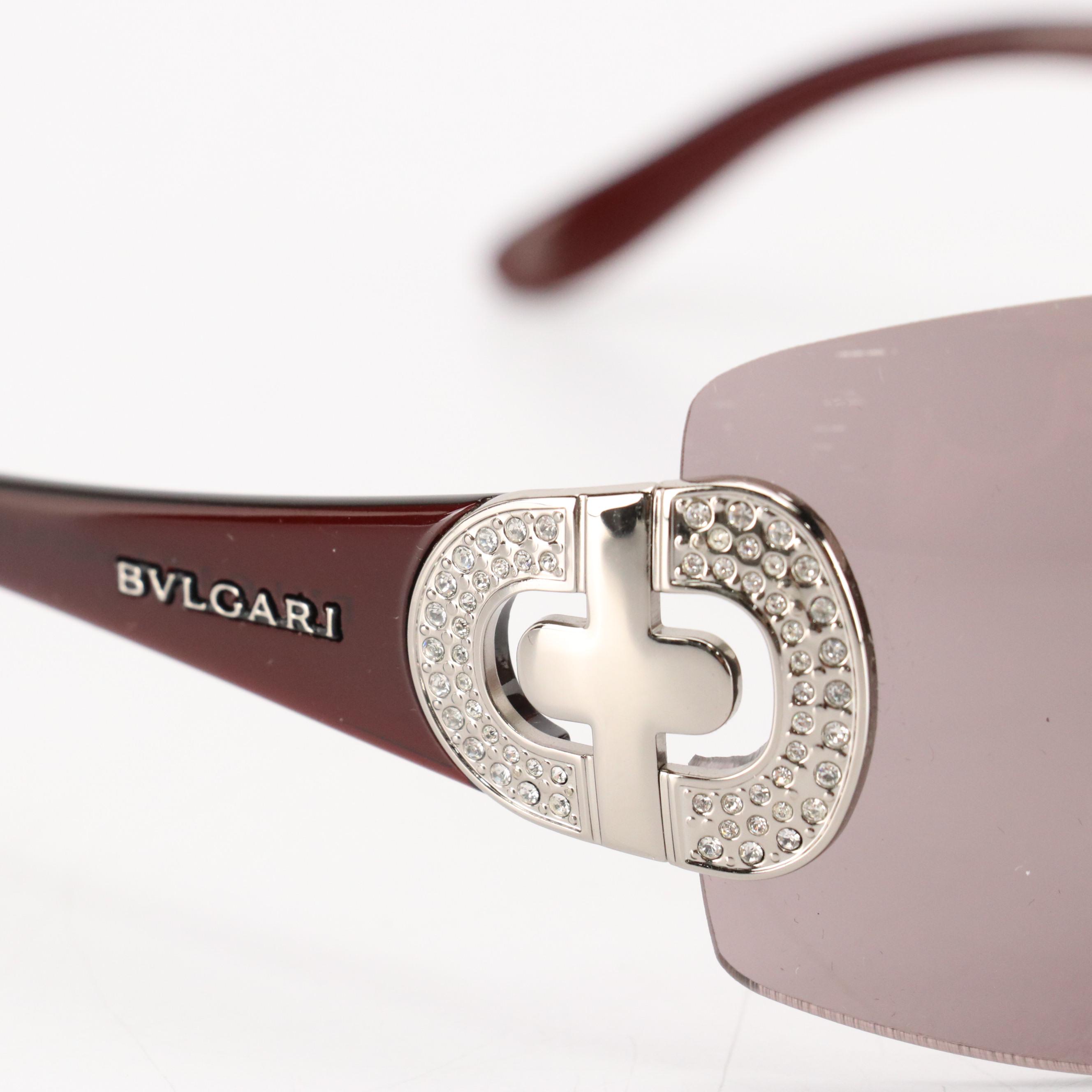 BVLGARI 8014B Crystal Shield Sunglasses with Case