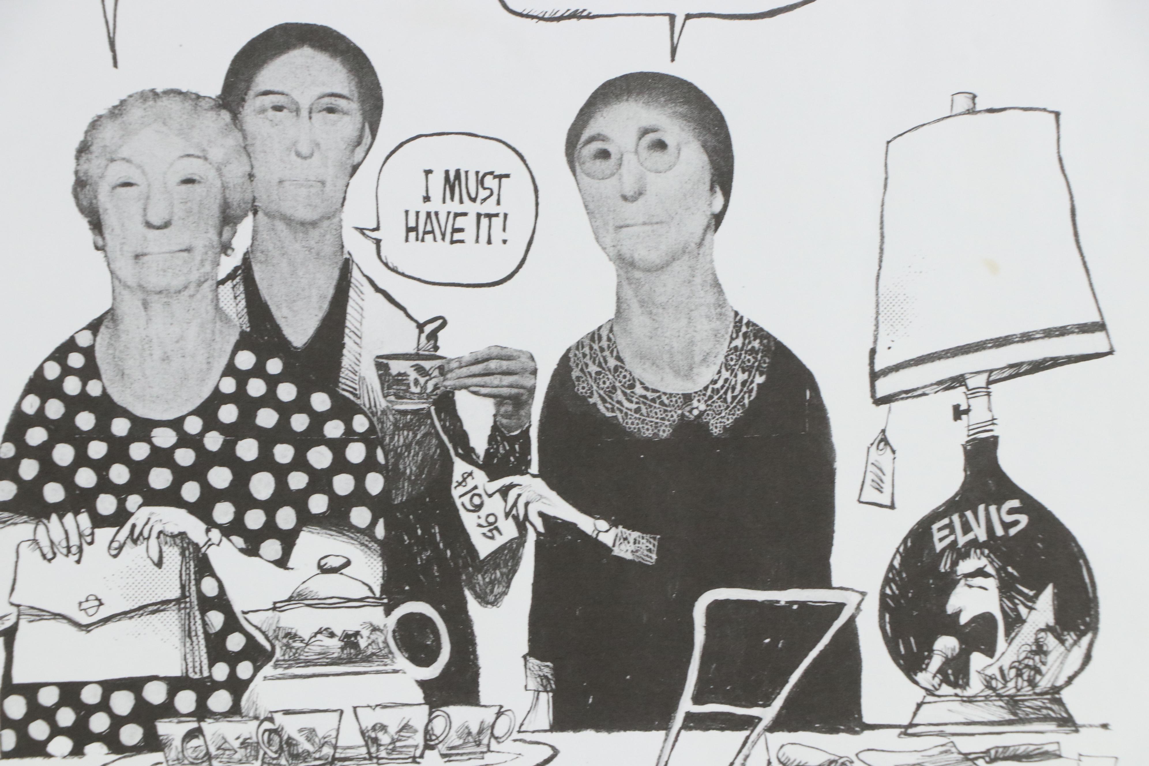 Jim Borgman Cartoon Halftone "Big Sale"