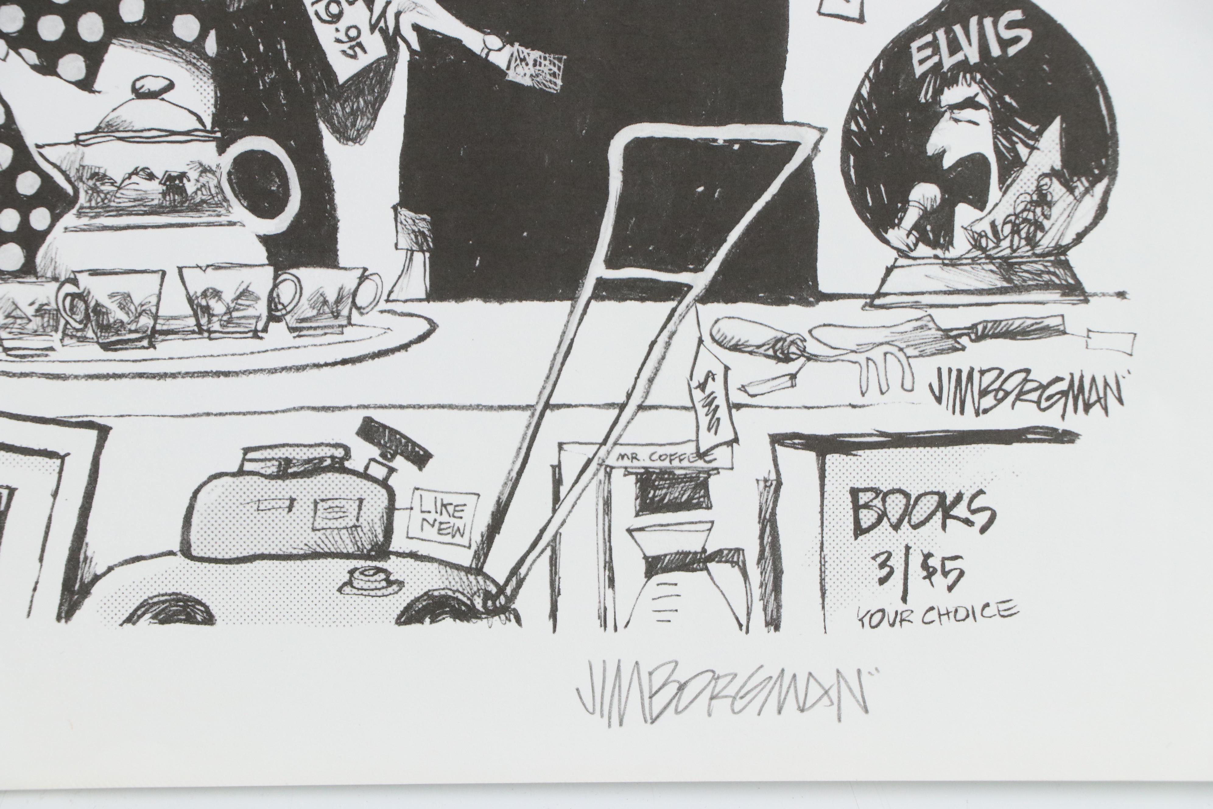 Jim Borgman Cartoon Halftone "Big Sale"