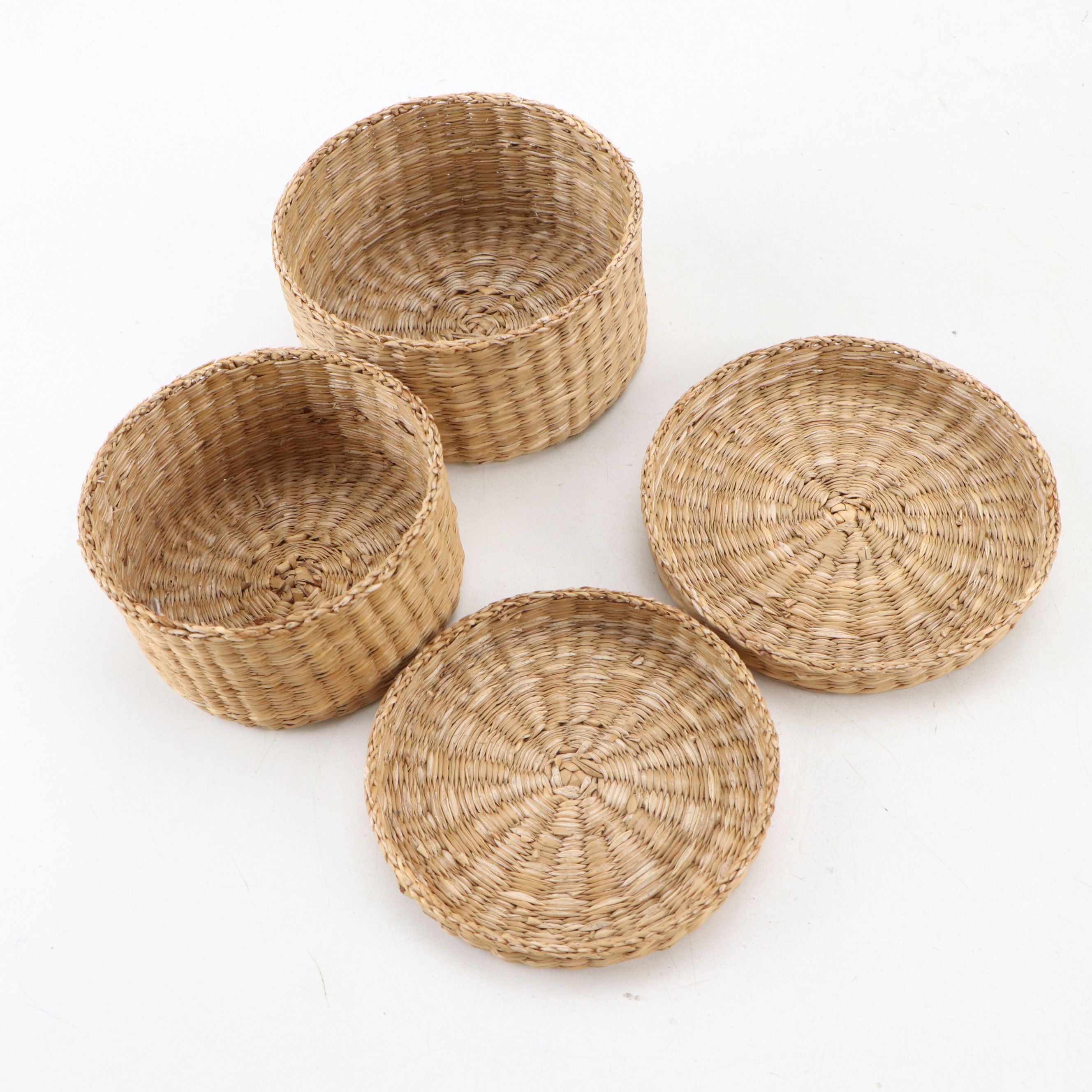 Chinese and Miniature Wicker Stair and Other Baskets