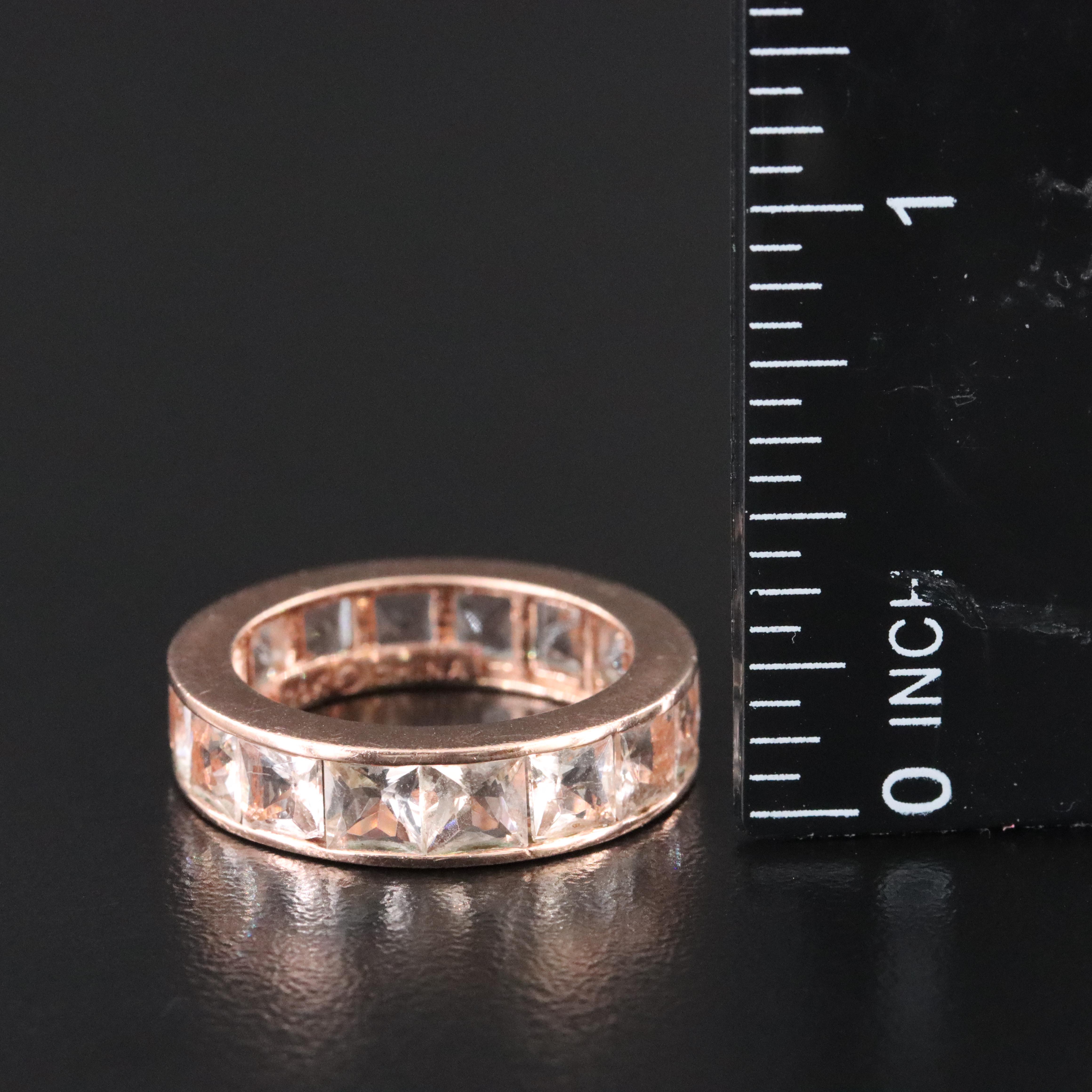 10K Rose Gold Morganite Eternity Band